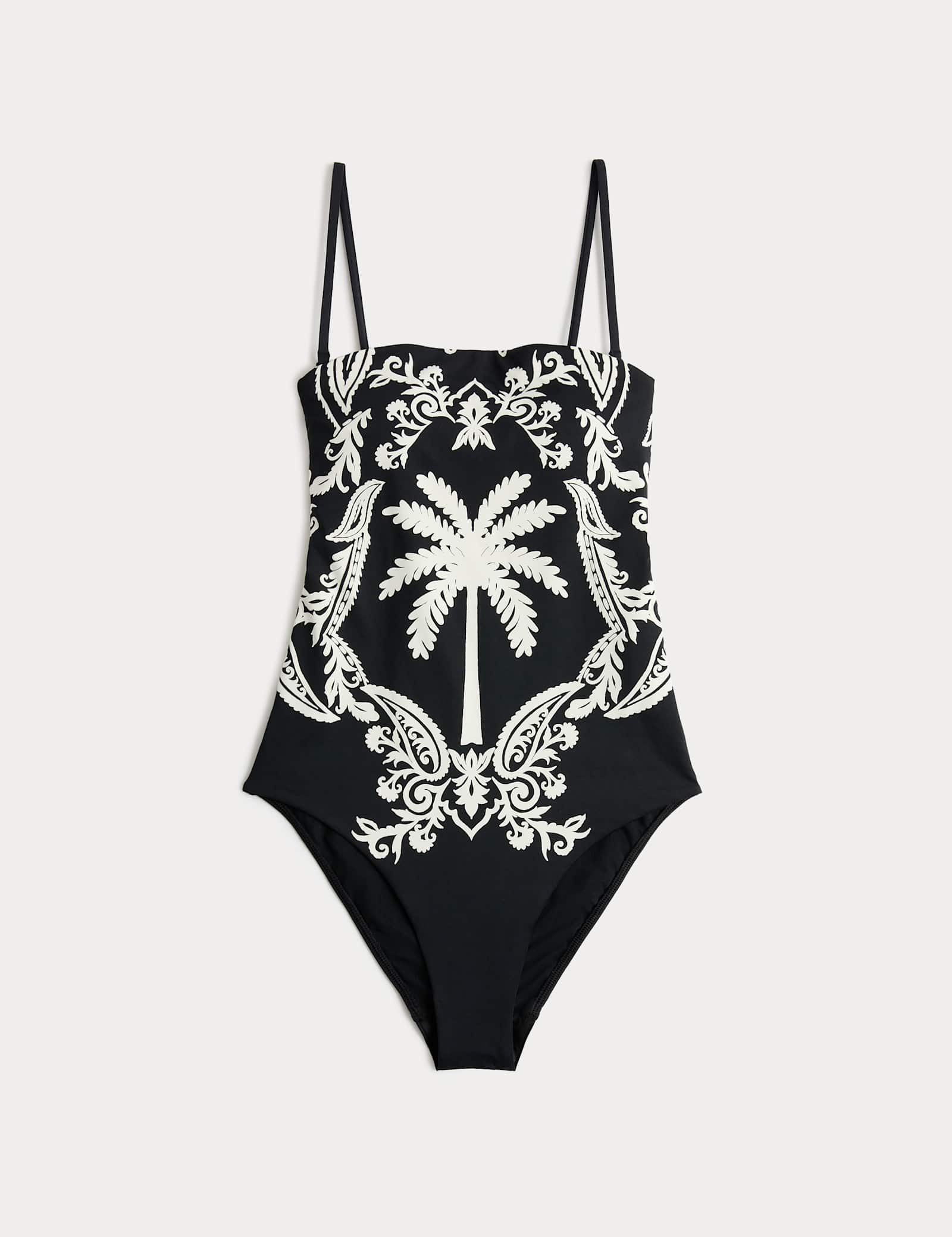 Tummy Control Printed Bandeau Swimsuit - image 1
