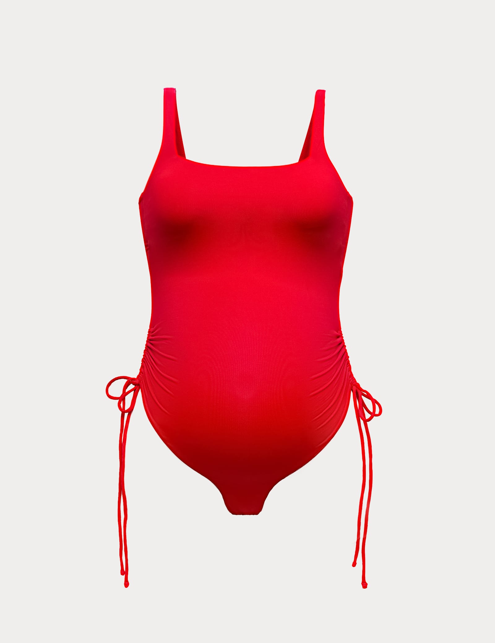 Maternity Drawstring Square Neck Swimsuit - image 1