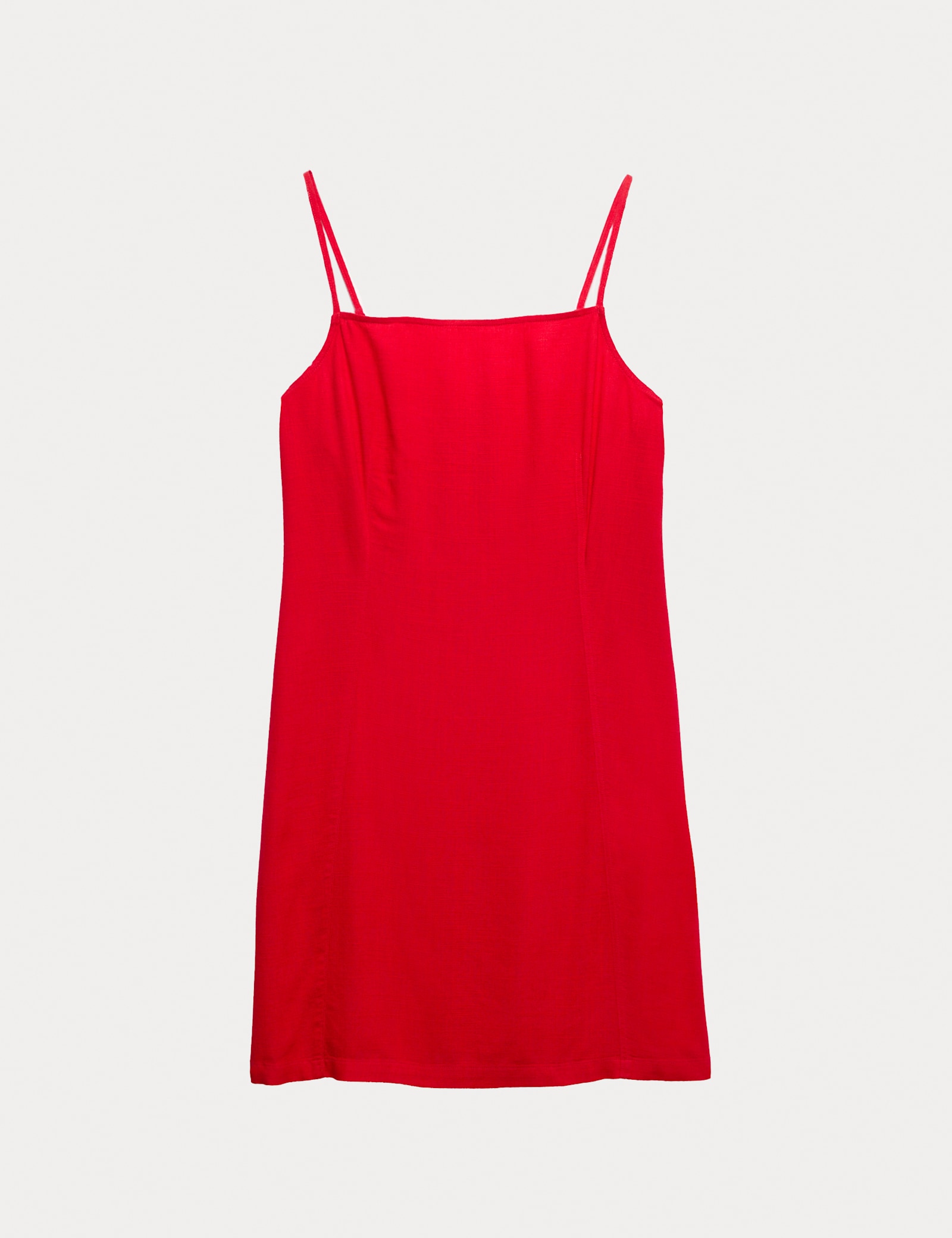 Square Neck Mini Shift Dress with Linen - image 1