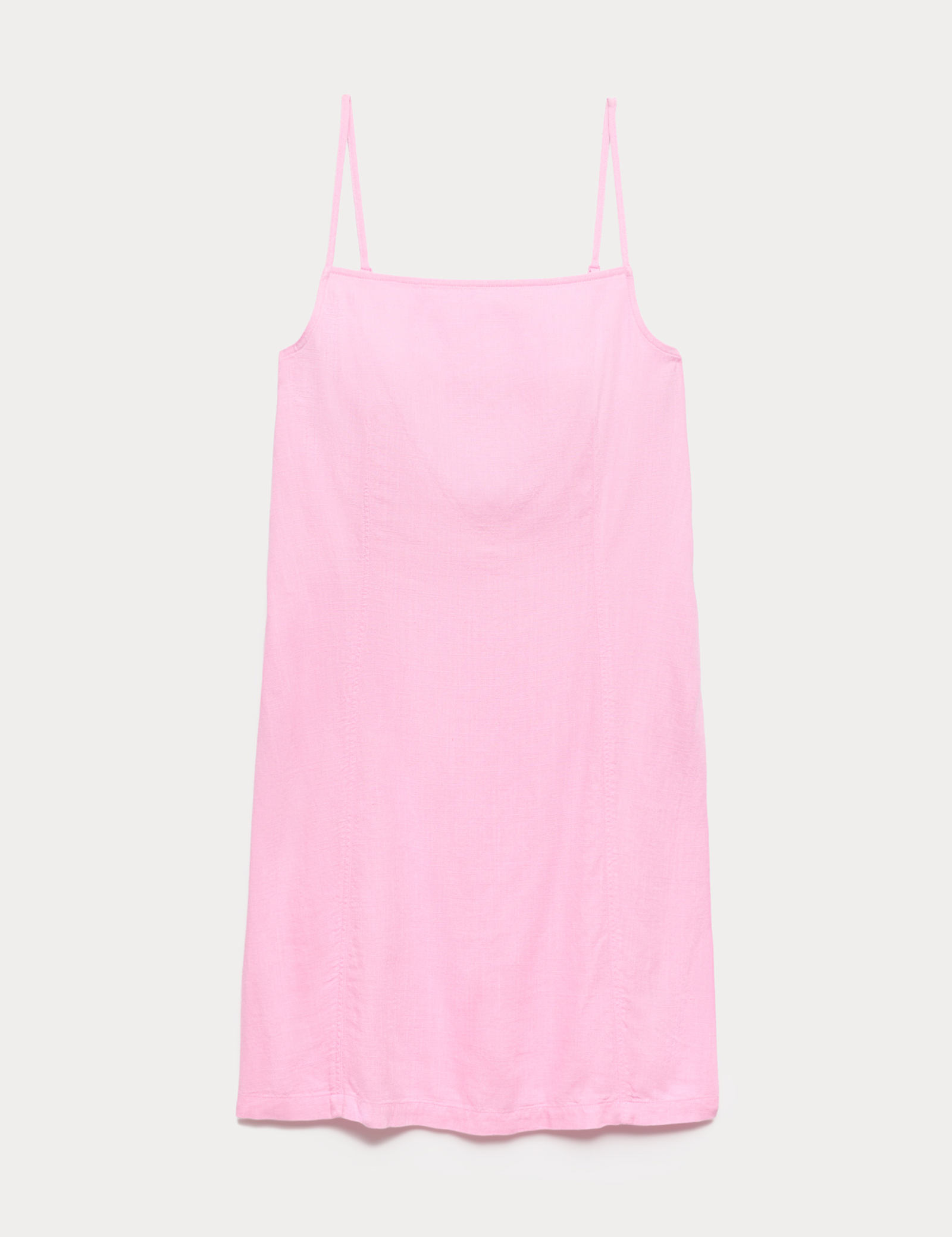 Square Neck Mini Shift Dress with Linen - image 3