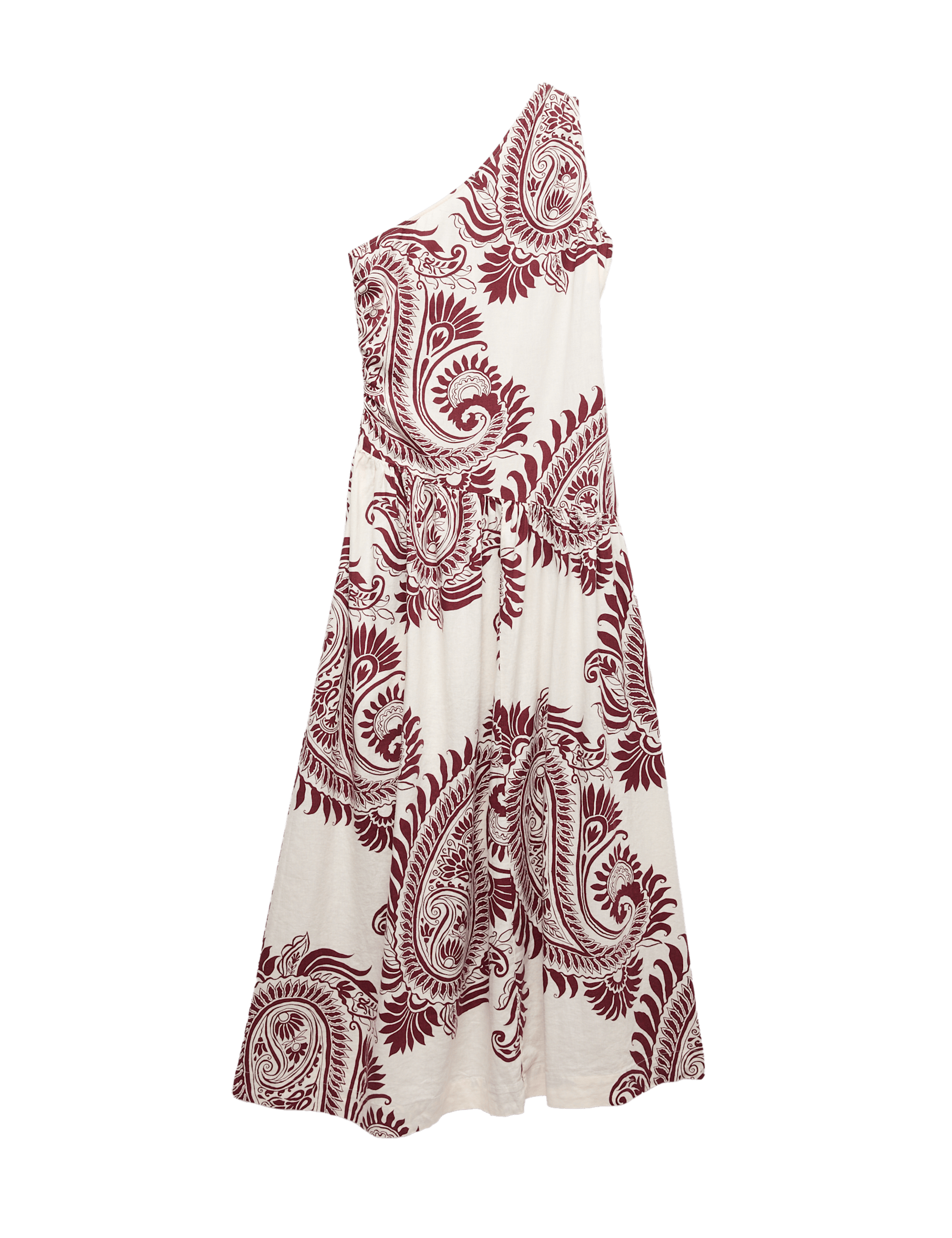 Linen Rich One Shoulder Maxi Shift Dress - image 5