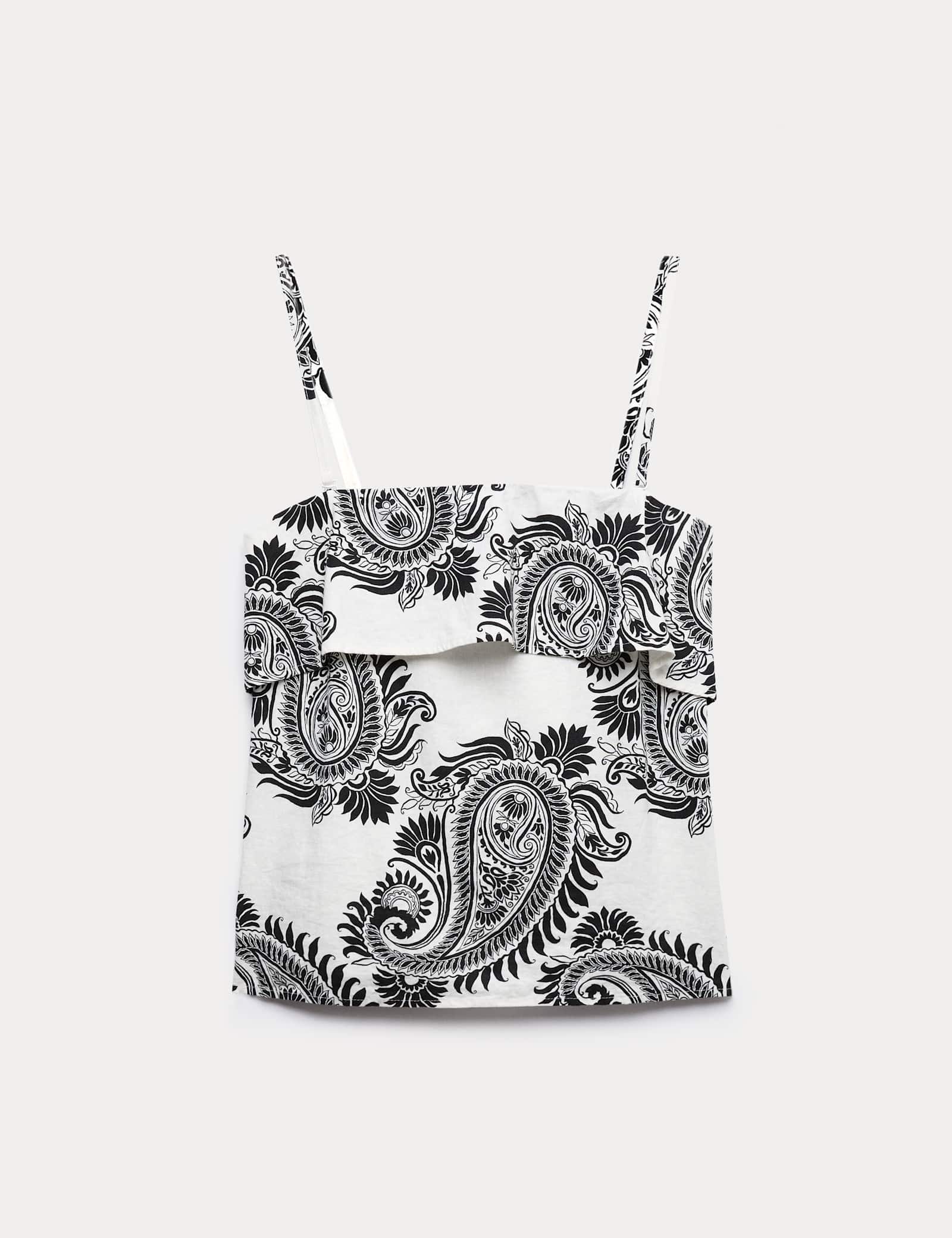 Linen Rich Printed Cami Top - image 2