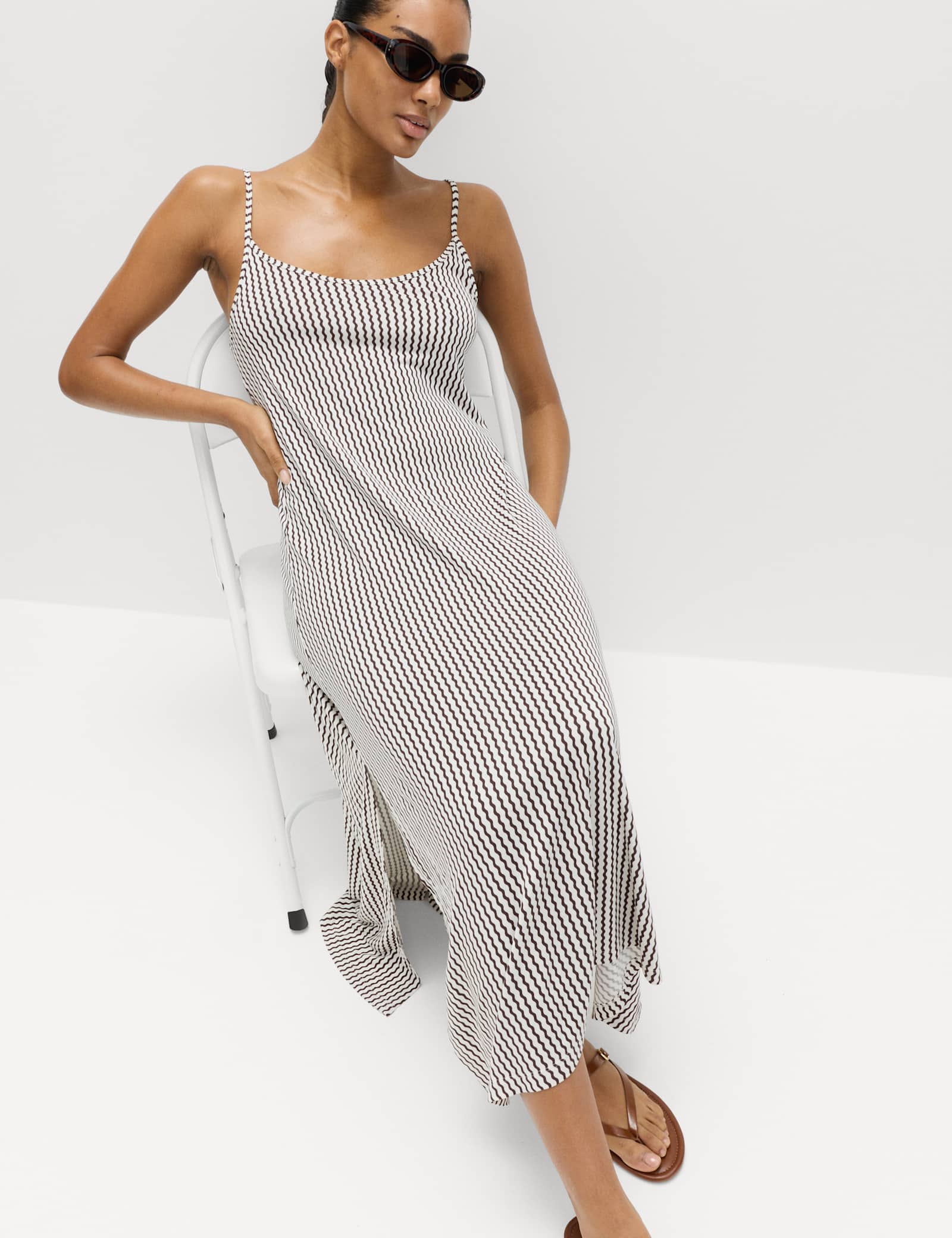 Printed Jersey Midaxi Beach Dress - image 5