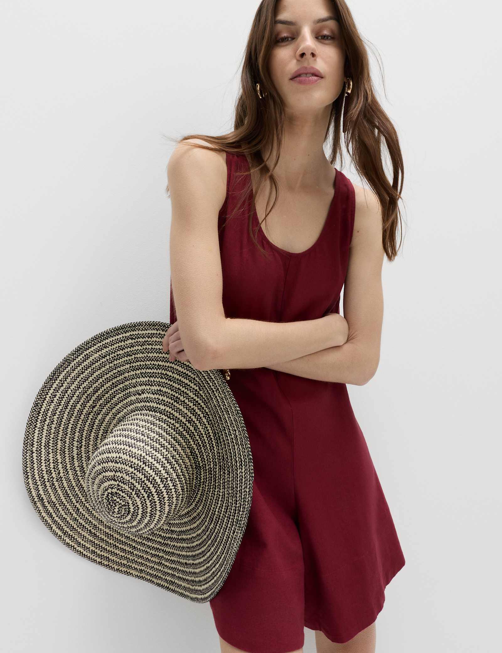 Linen Rich Tie Detail Volume Playsuit - image 2