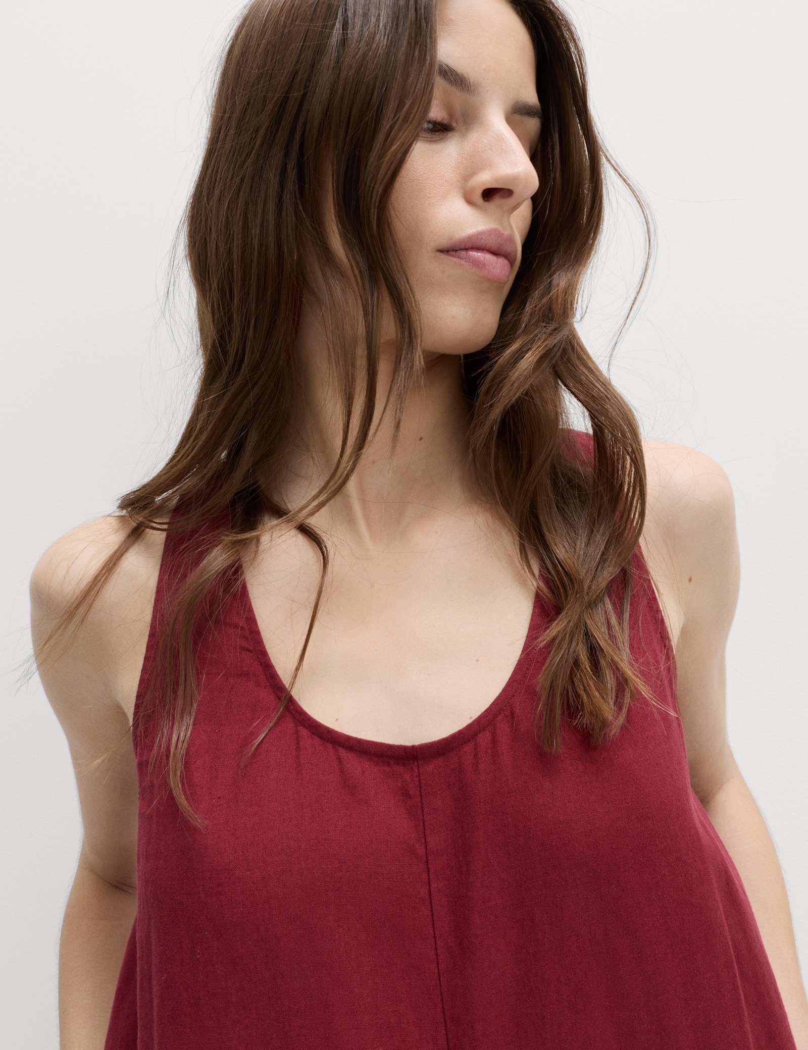Linen Rich Tie Detail Volume Playsuit - image 5