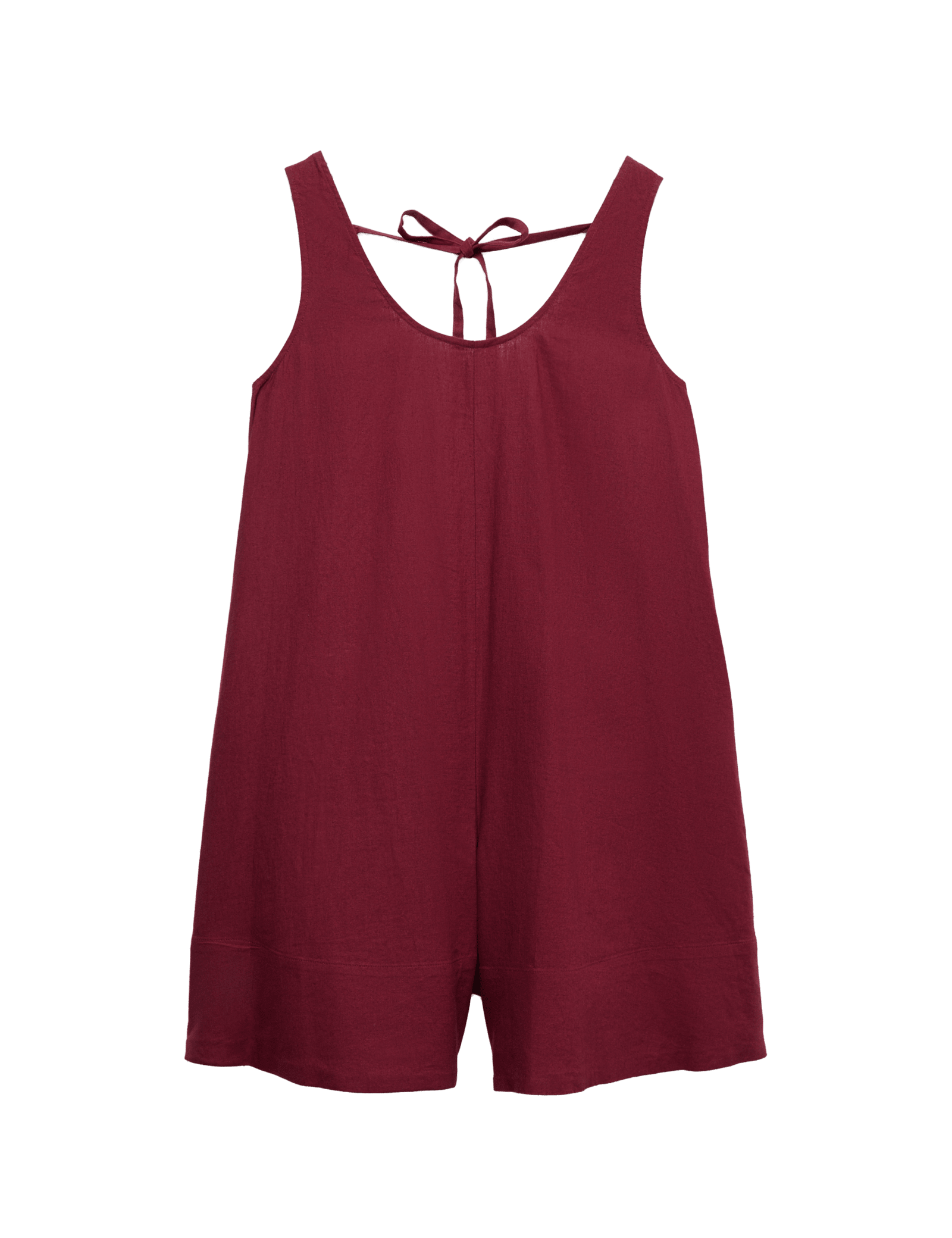 Linen Rich Tie Detail Volume Playsuit - image 3