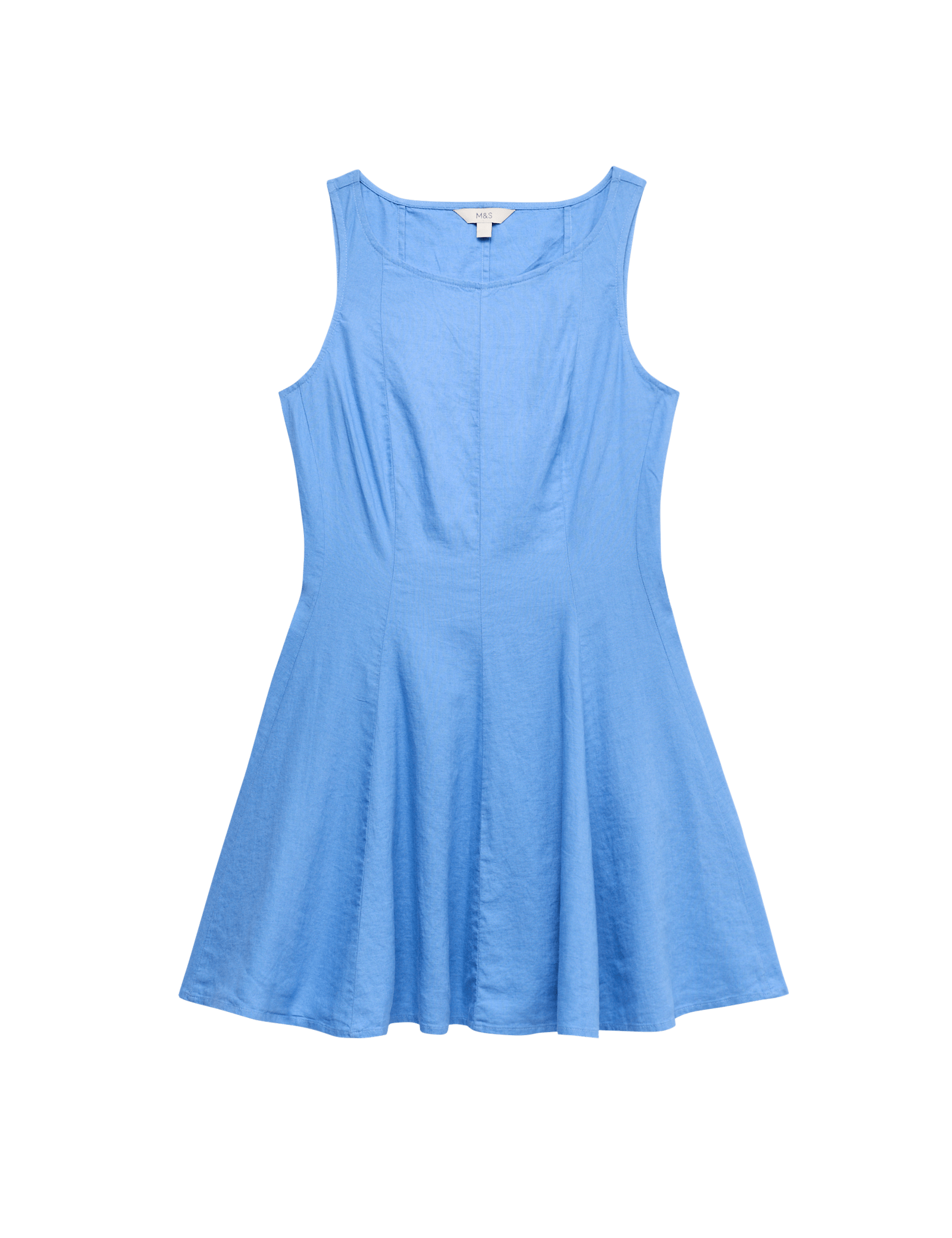 Linen Rich Waisted Mini Shift Dress - image 5