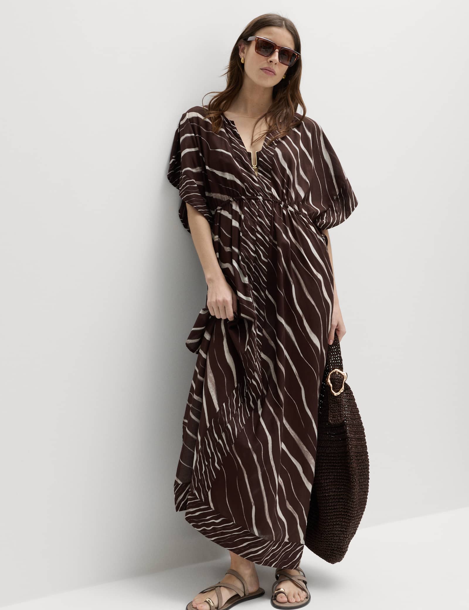 Pure Cotton Animal Print Maxi Kaftan - image 2