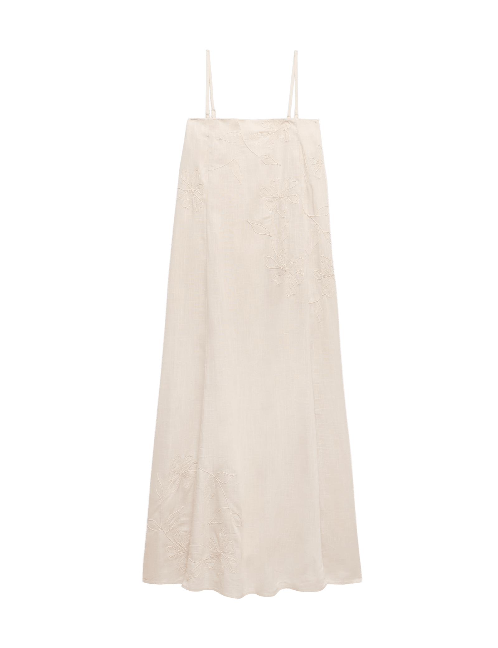 Bandeau Embroidered Dress With Linen - image 3