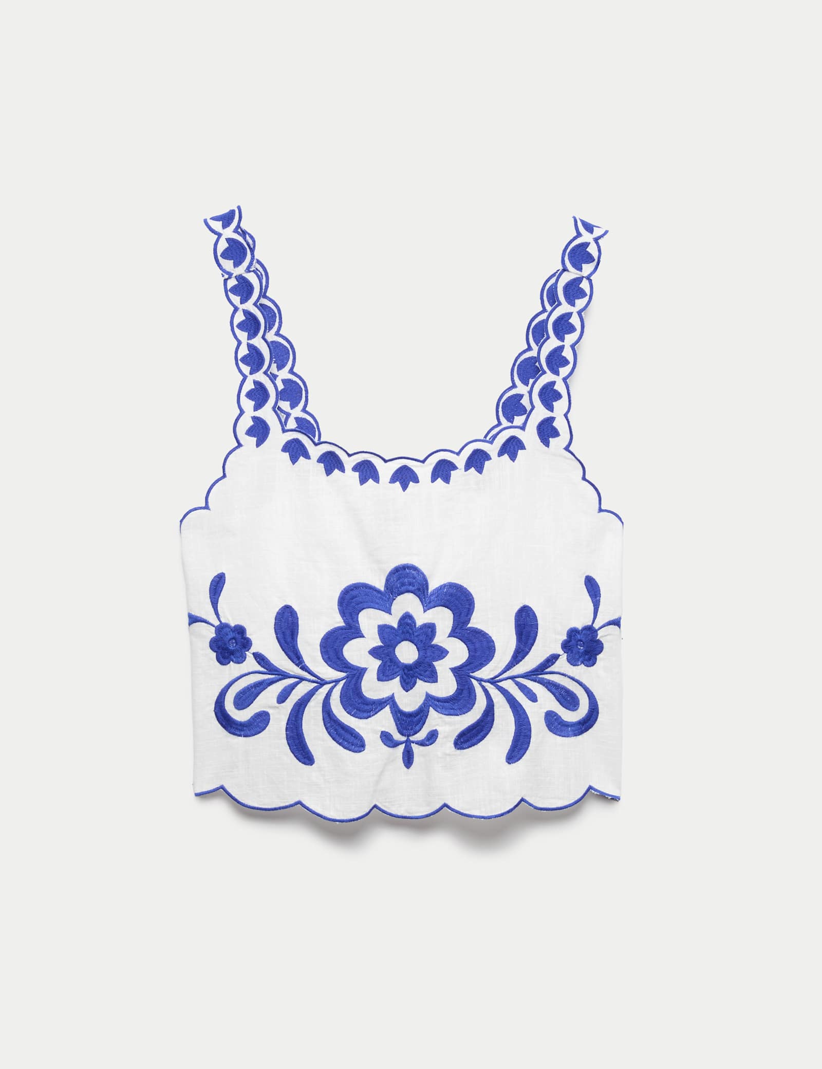 Pure Cotton Embroidered Beach Vest Top - image 1