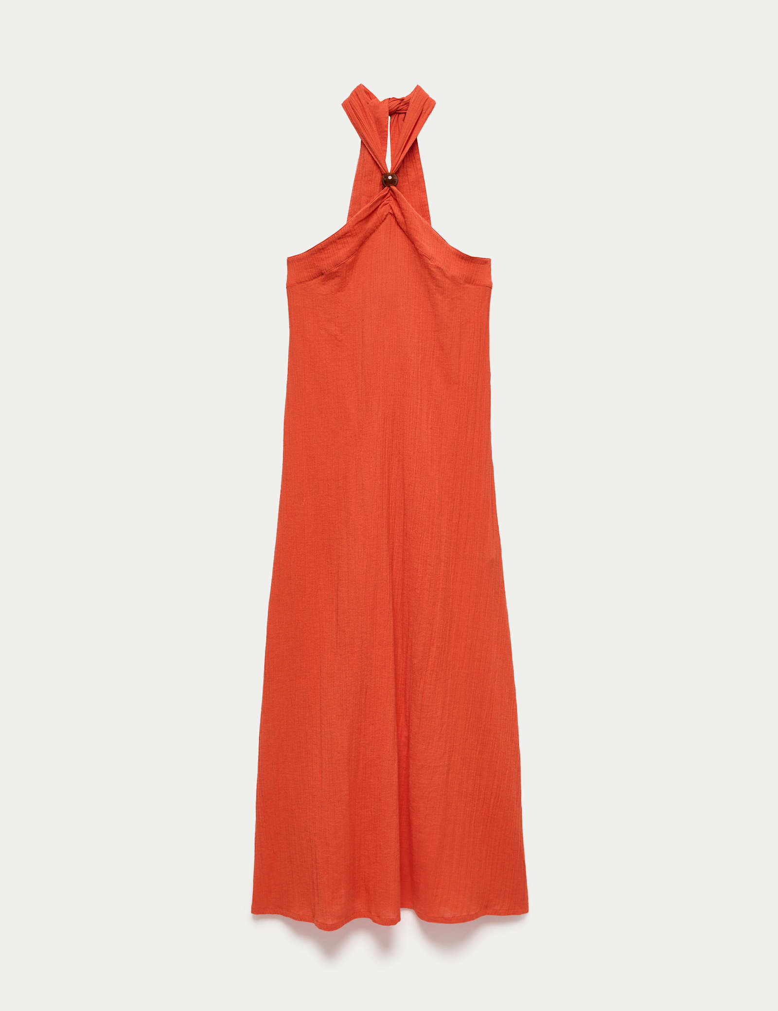 Halter Neck Bead Detail Maxi Beach Dress - image 1