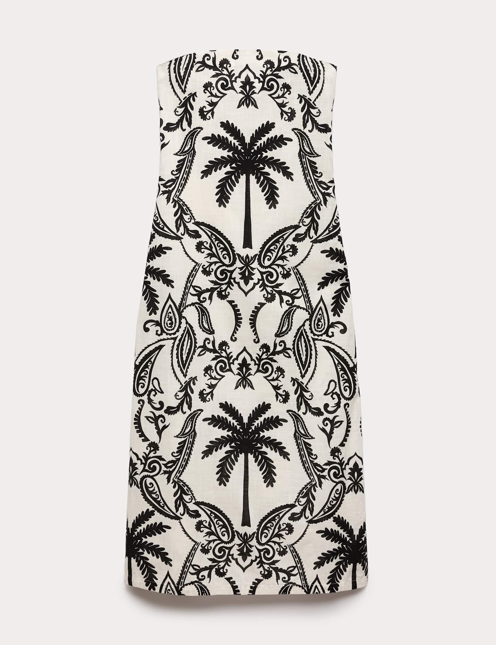 Pure Cotton Printed Midi Bandeau Dress - image 1