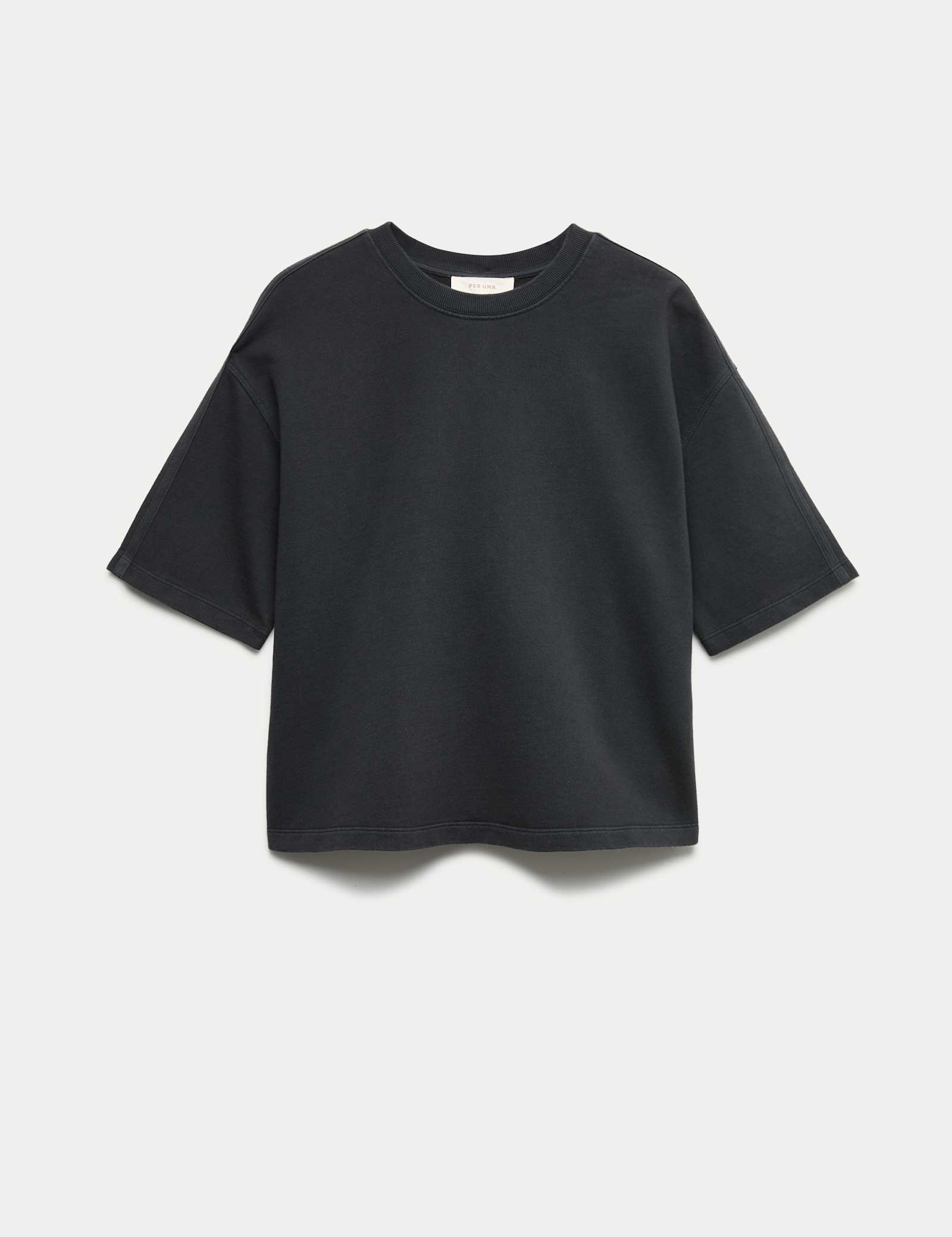 Pure Cotton Crew Neck Boxy Sweatshirt - image 1