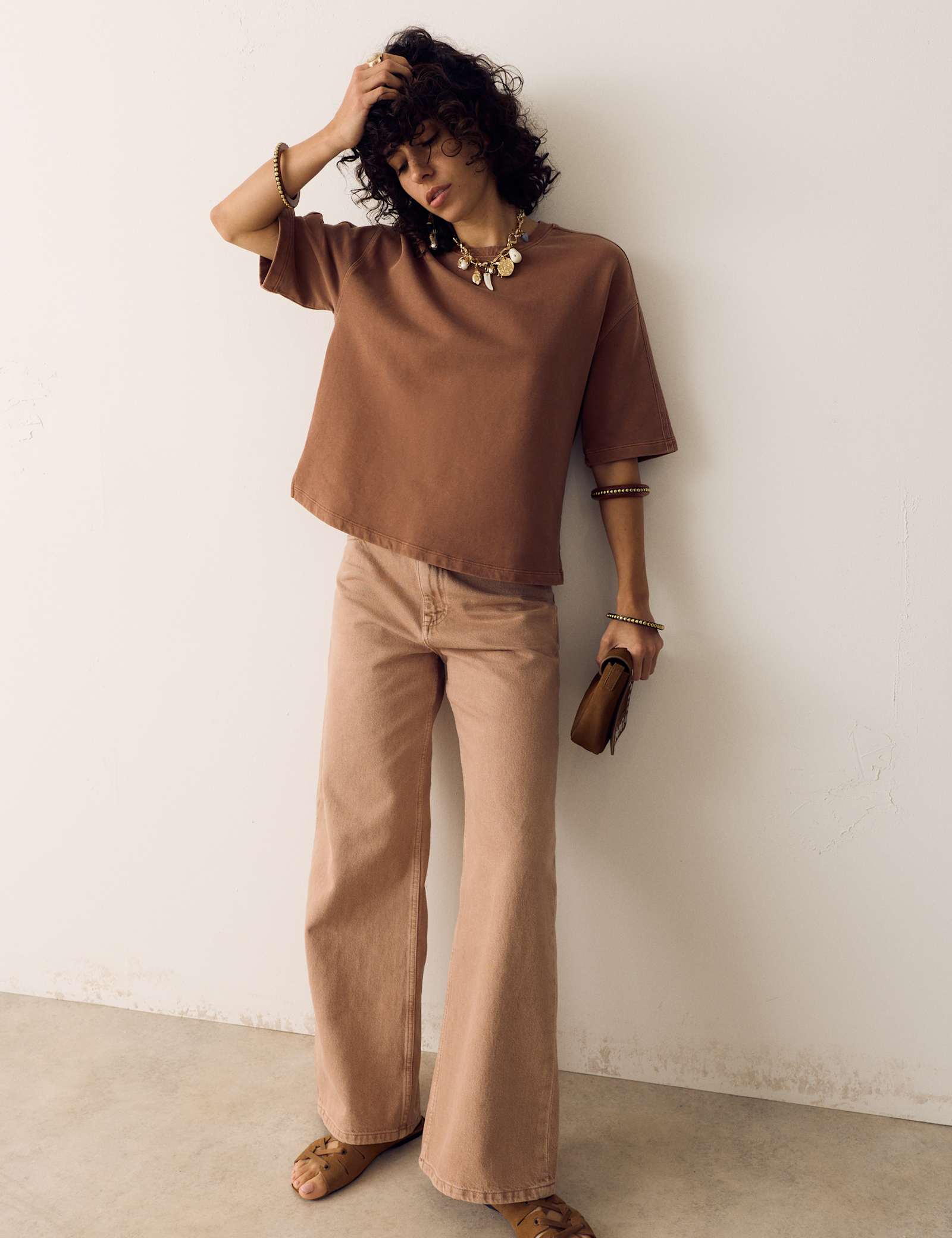 Pure Cotton Crew Neck Boxy Sweatshirt - image 5