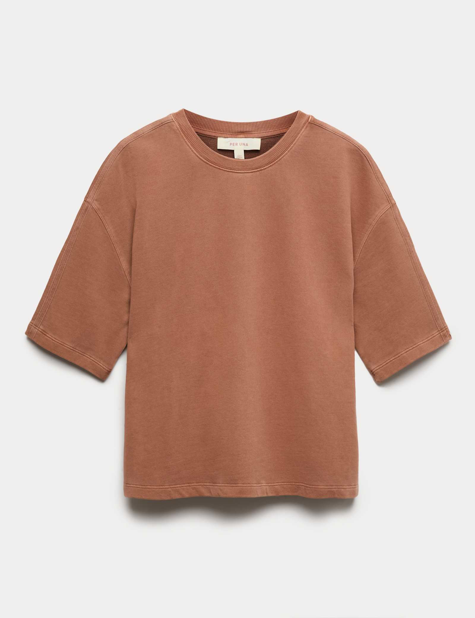 Pure Cotton Crew Neck Boxy Sweatshirt - image 2