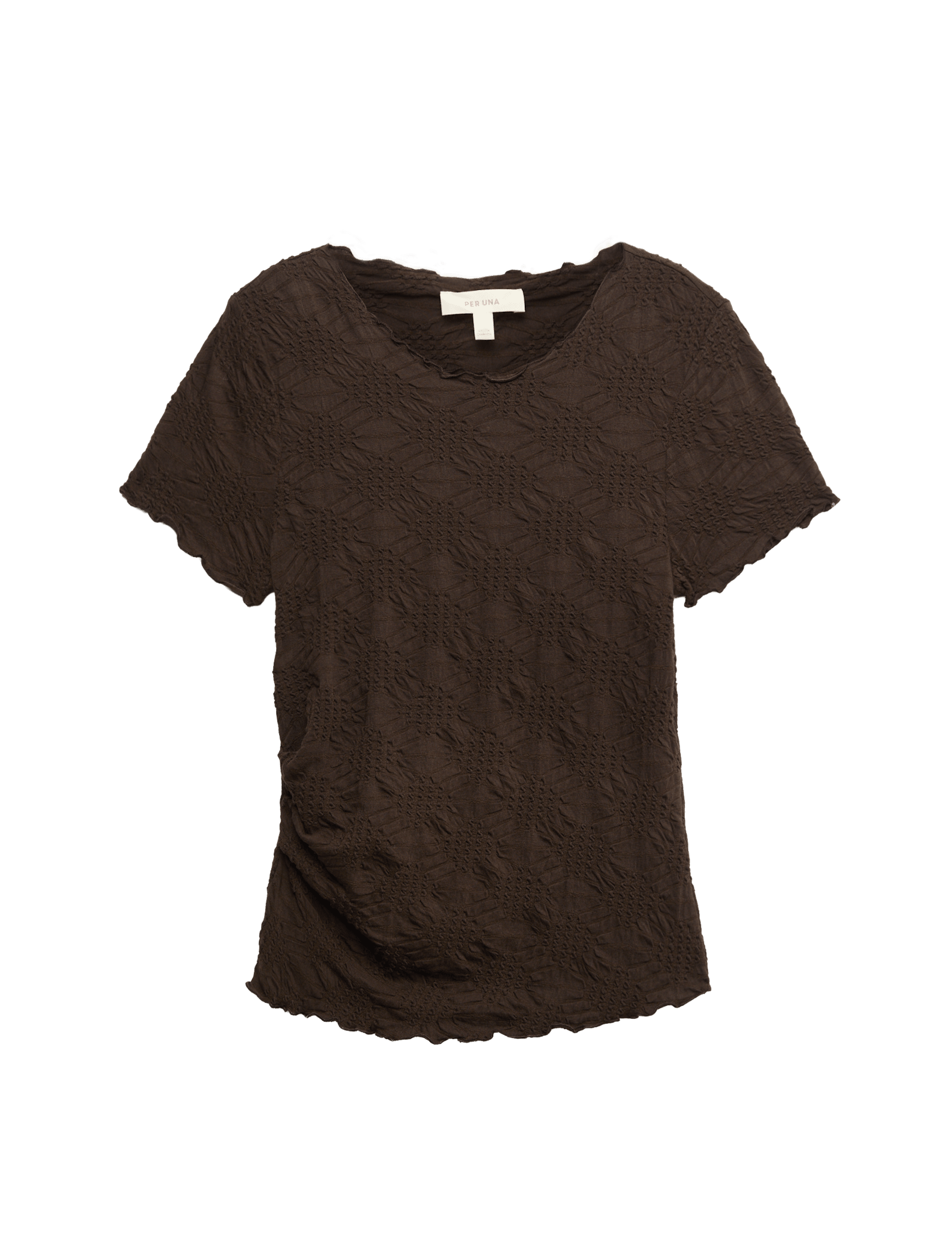 Cotton Rich Jersey Textured Relaxed Short Sleeve Top - image 5