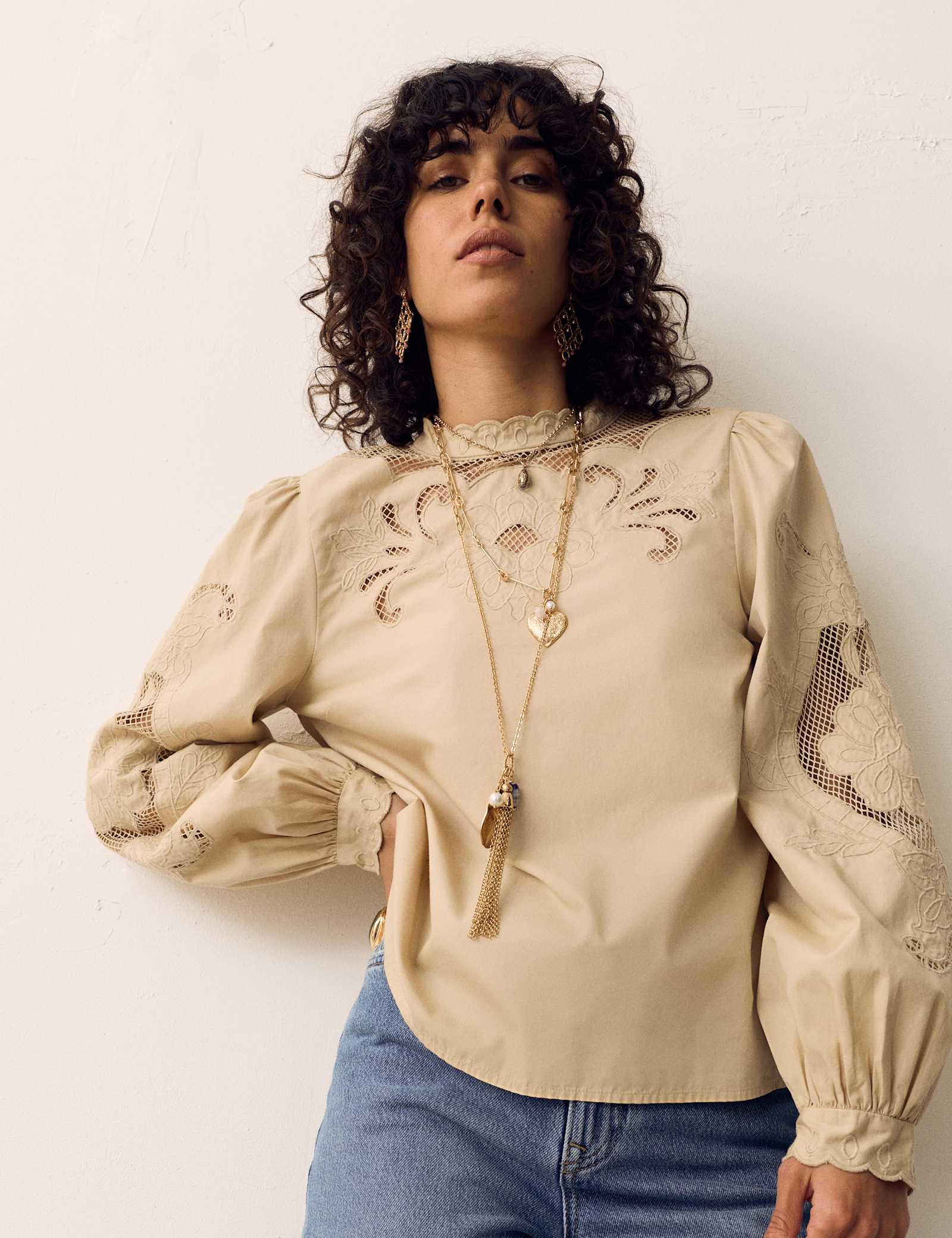 Pure Cotton Embroidered Blouse - image 4