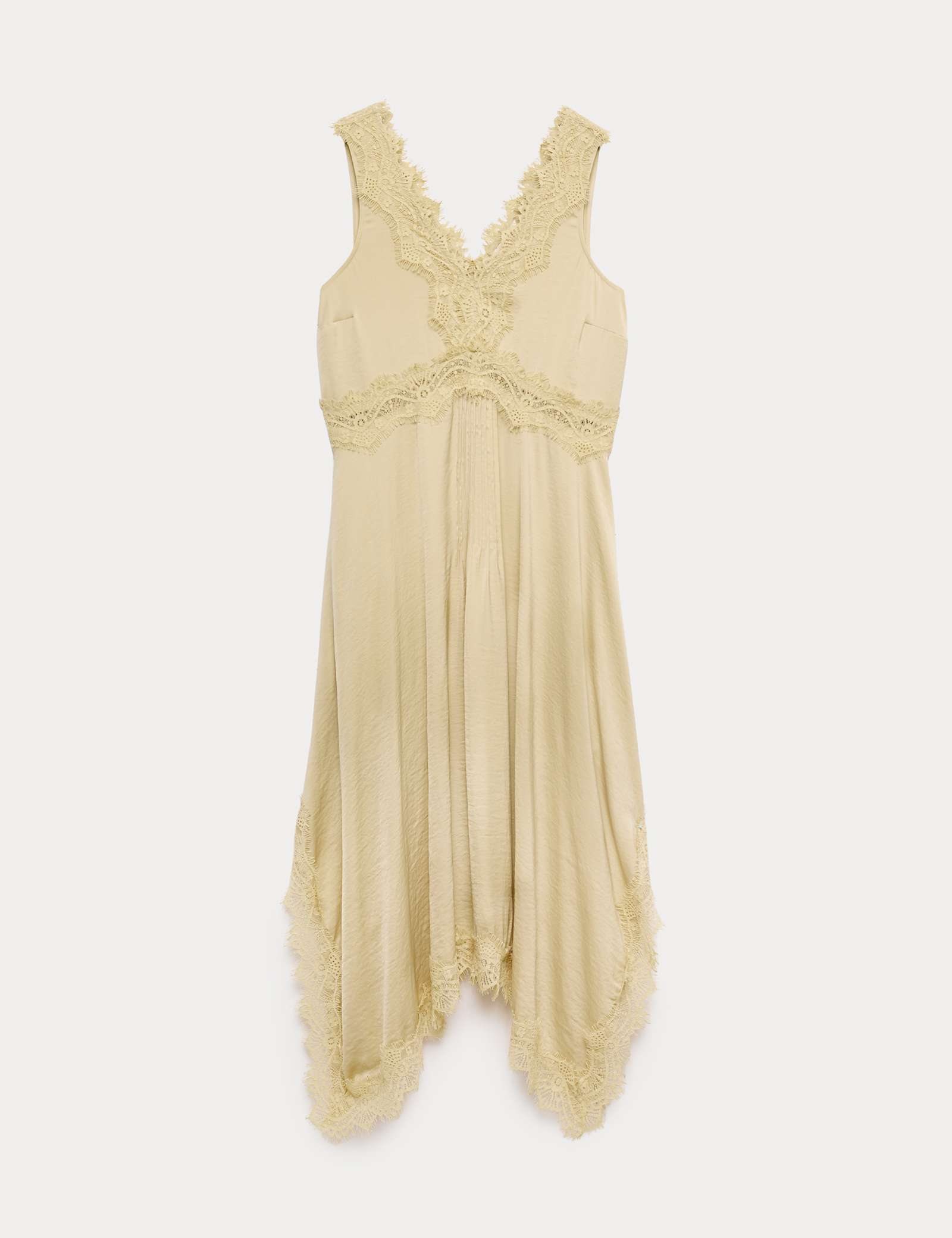 Lace Insert Mini Slip Dress - image 1