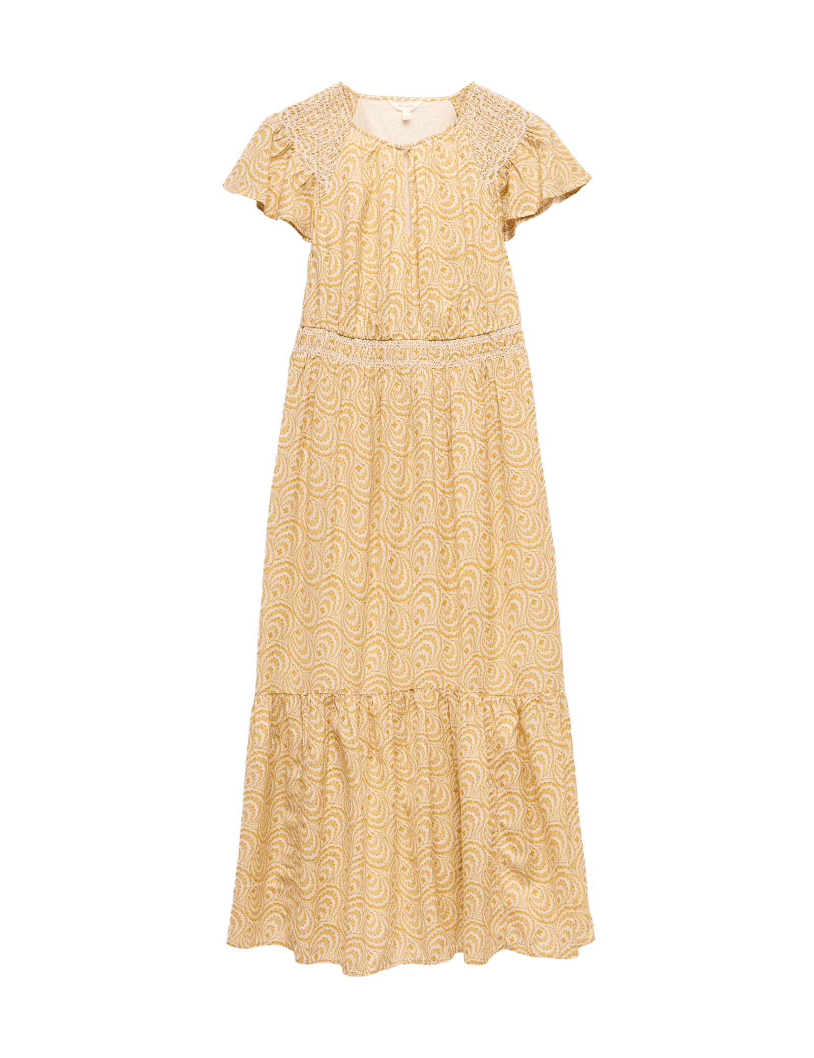 Cotton Rich Printed Midi Waisted Dress - image 3