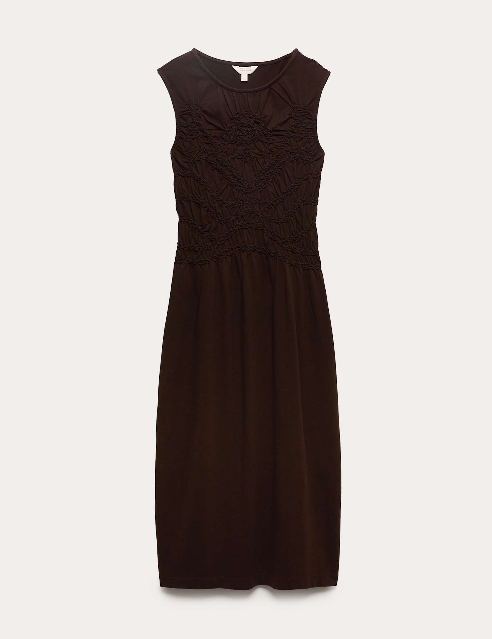 Pure Cotton Jersey Shirred Front Midi Dress - image 1