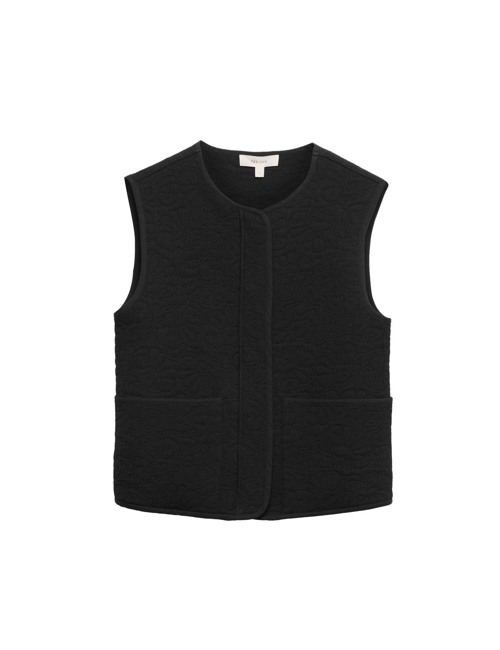 Quilted Collarless Gilet - image 3