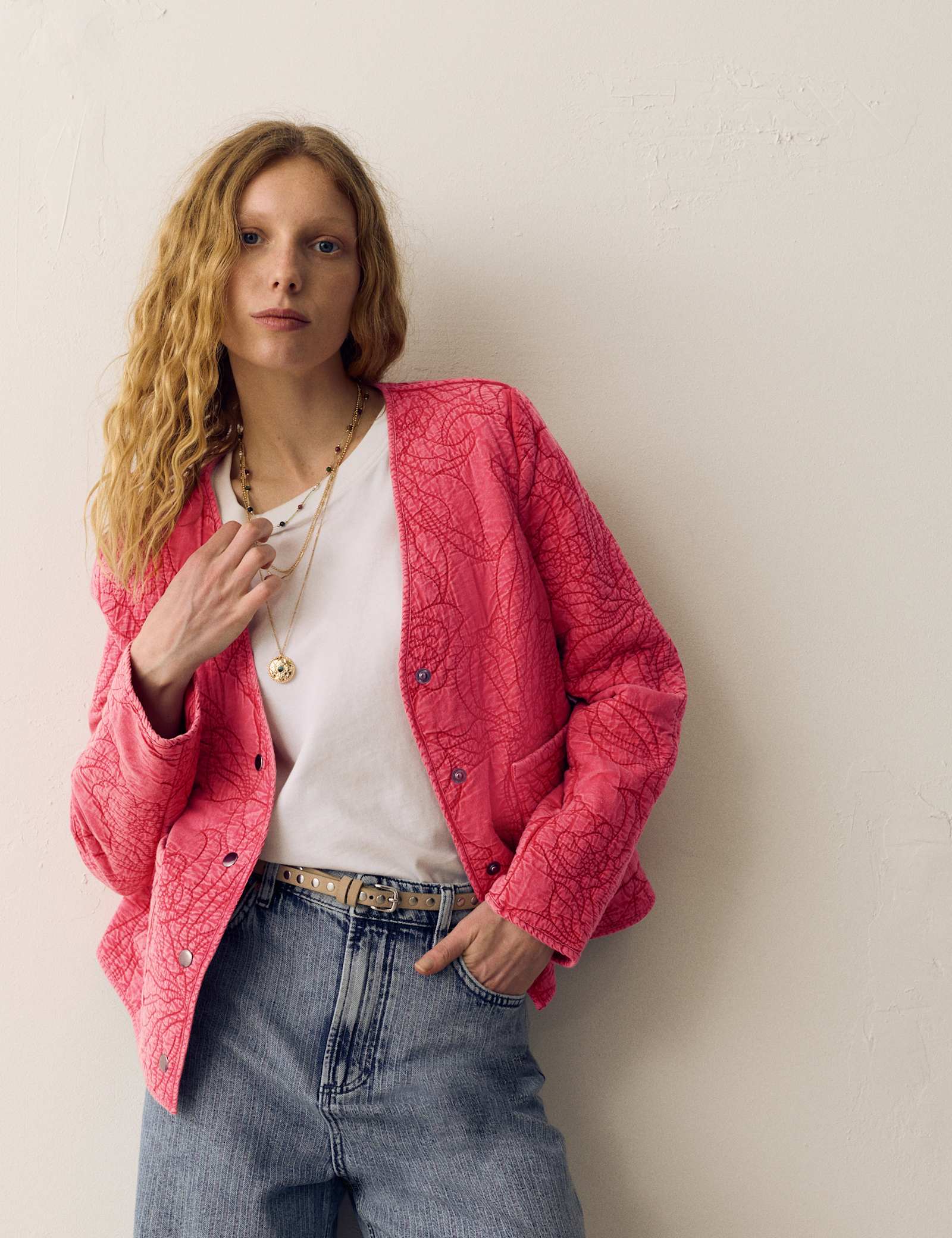 Pure Cotton Floral Quilted Jacket - image 5