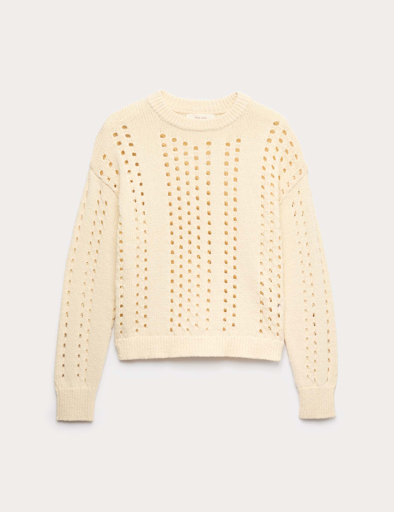 Pure Cotton Pointelle Jumper - image 2