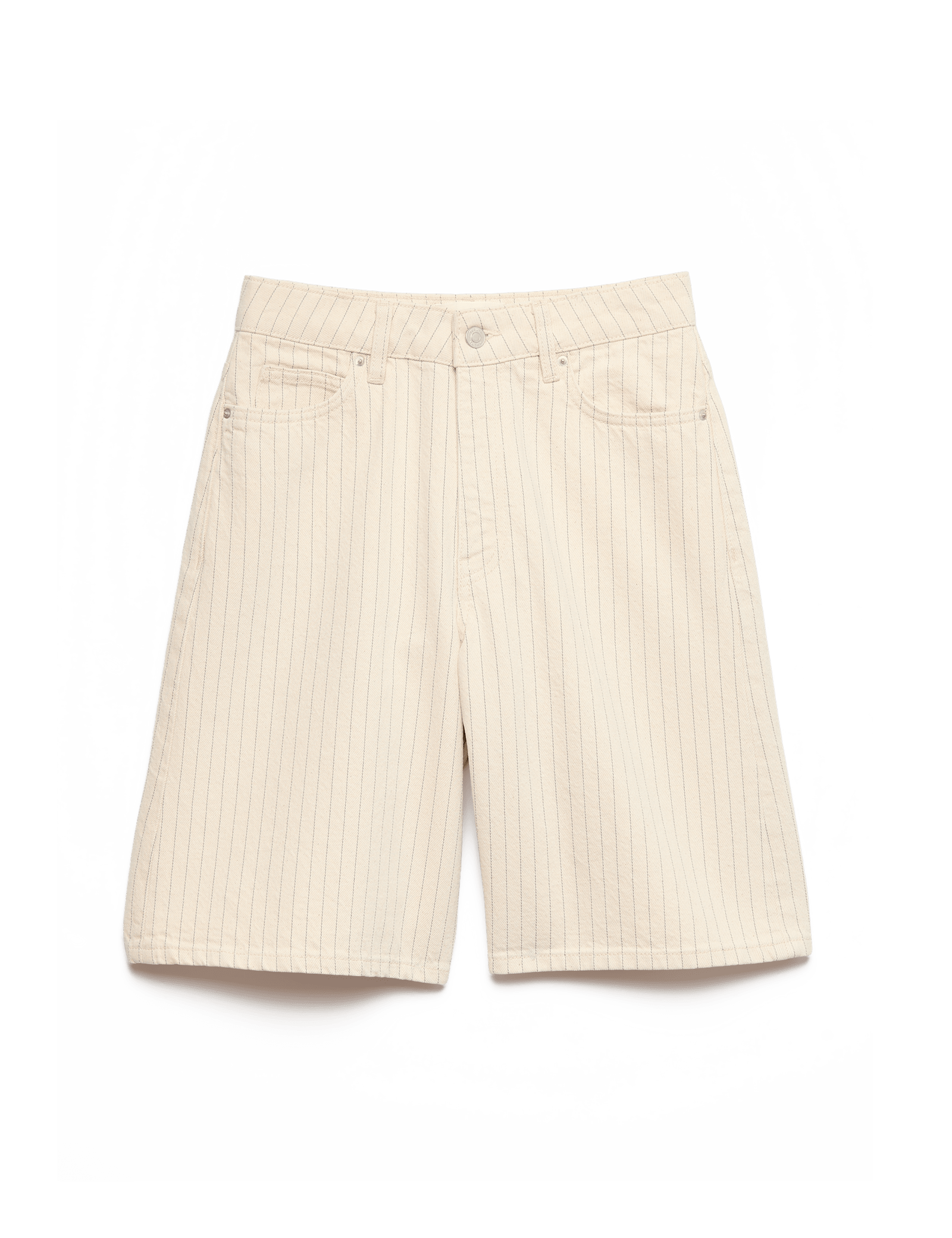 Cotton Rich Denim Striped Bermuda Shorts - image 3