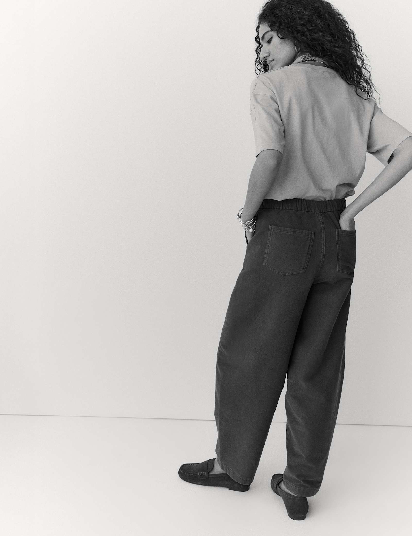 Cotton Rich Drawstring Barrel Leg Trousers - image 5