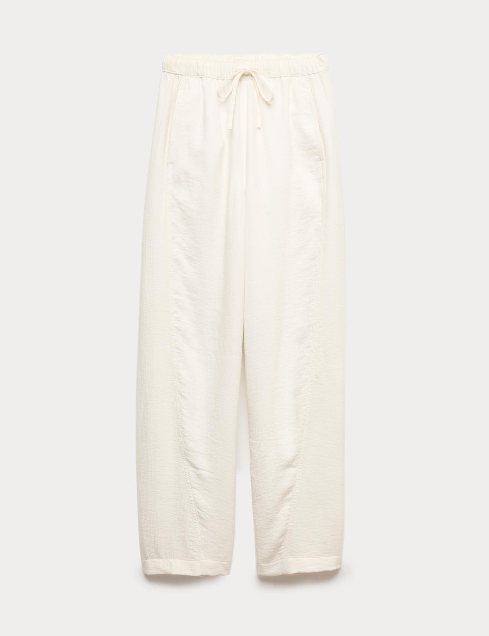 Double Cloth Drawstring Tapered Trousers - image 2