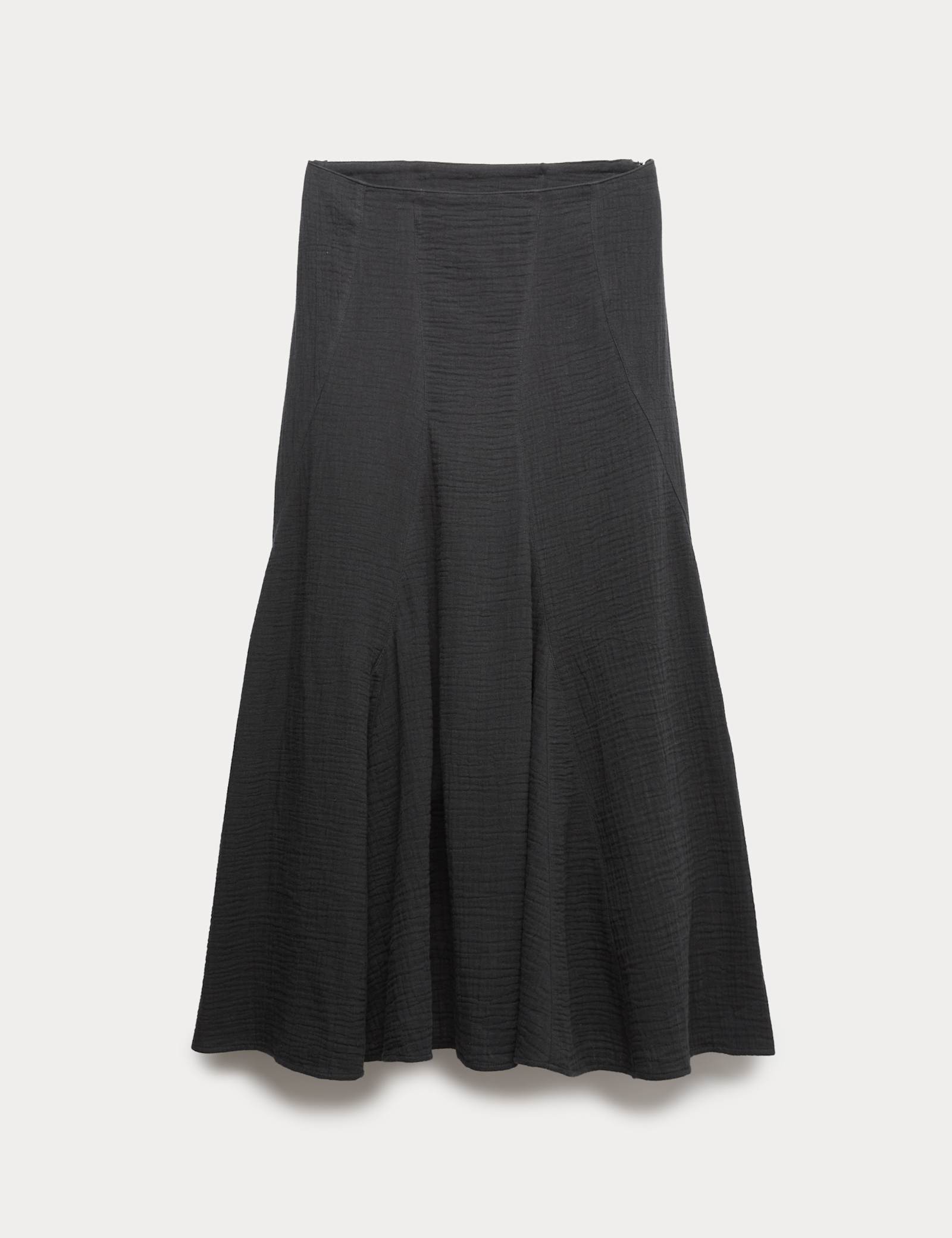 Pure Cotton Double Cloth Midaxi A-Line Skirt - image 1