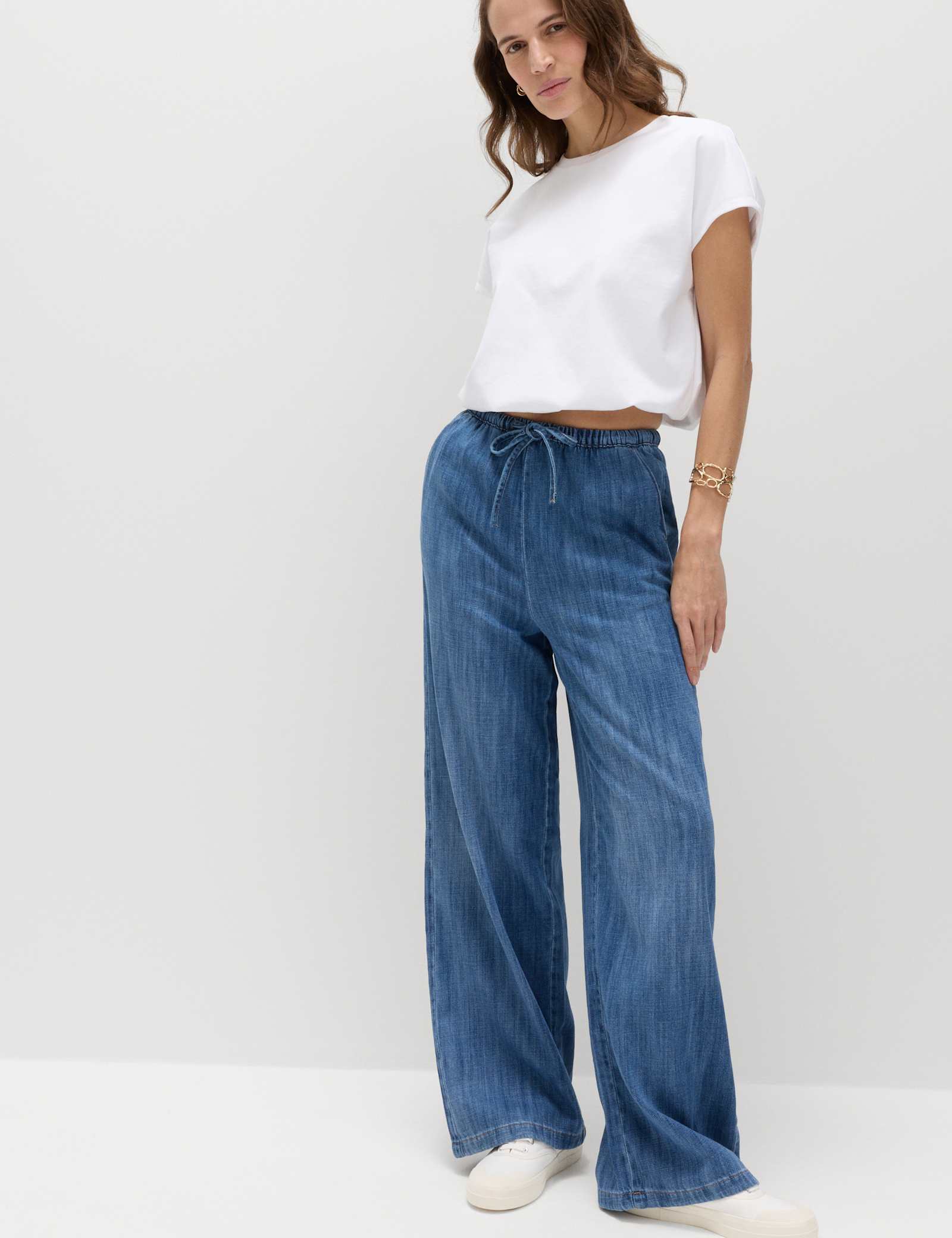 2 Pack Denim Pull On Wide Leg Jeans - image 1