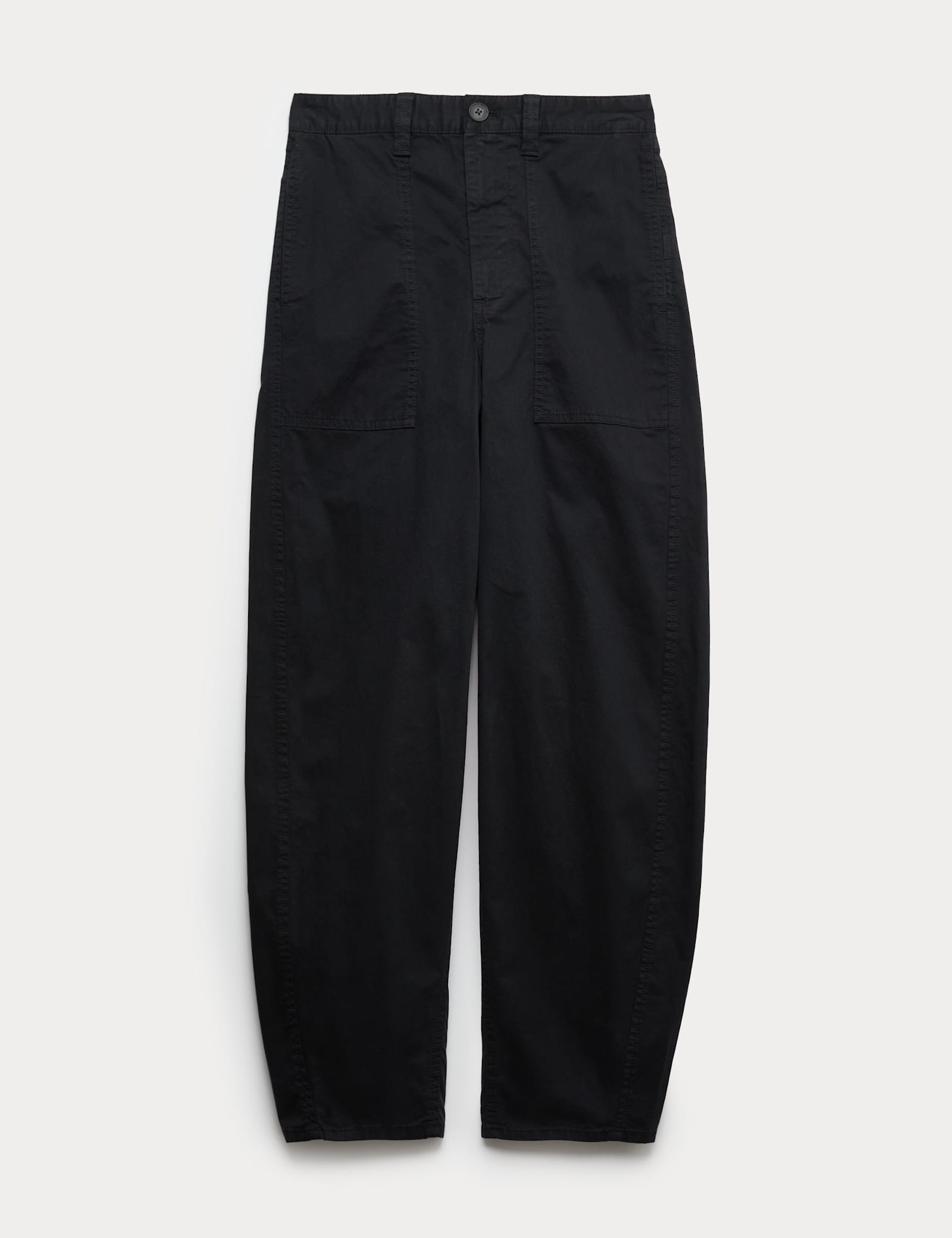 Cotton Rich Barrel Leg Trousers - image 2