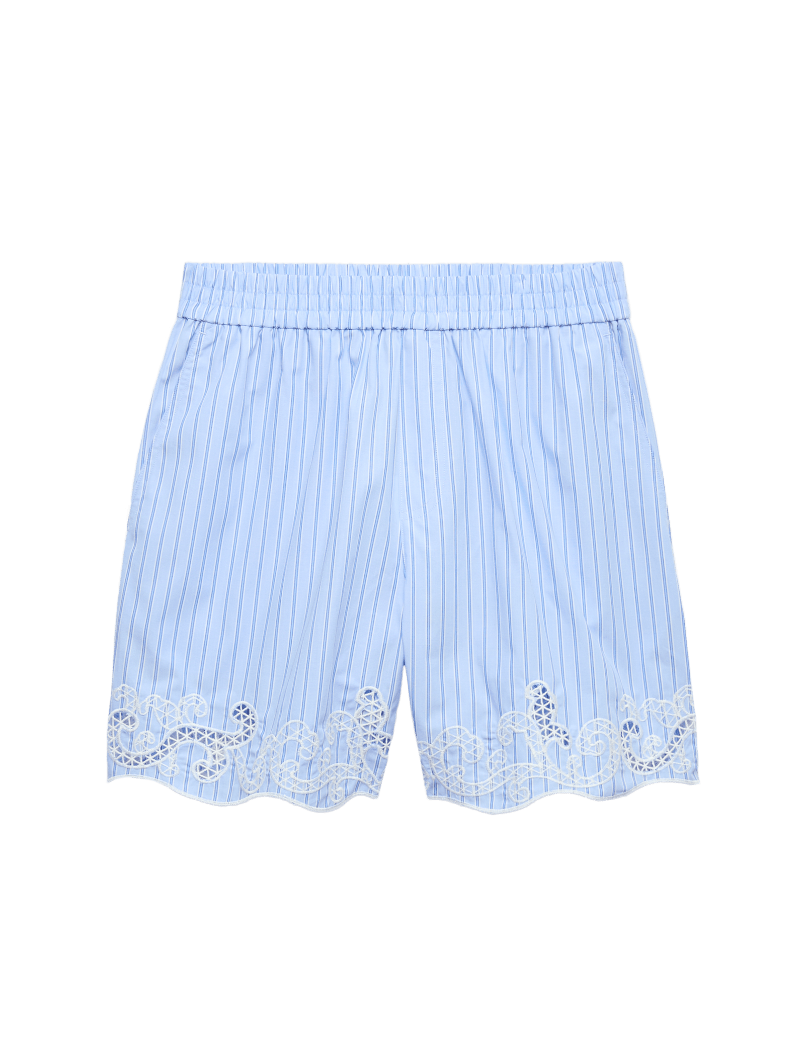 Pure Cotton Embroidered Striped Shorts - image 3