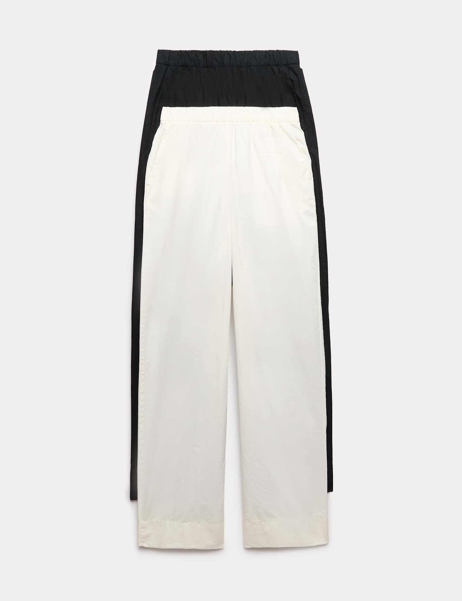 2 Pack Pure Cotton Poplin Straight Leg Trousers - image 3