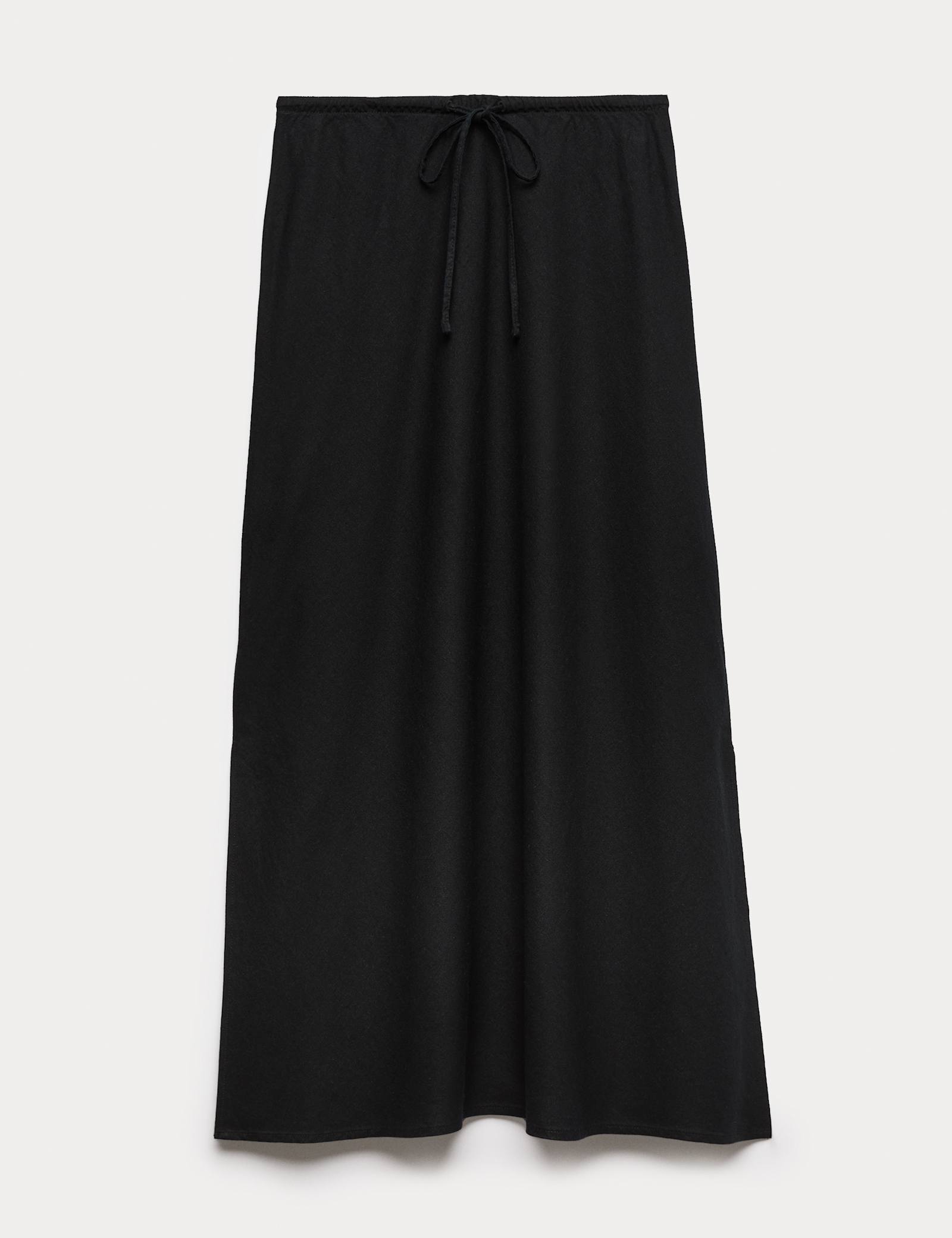 Linen Rich Maxi A-Line Skirt - image 2