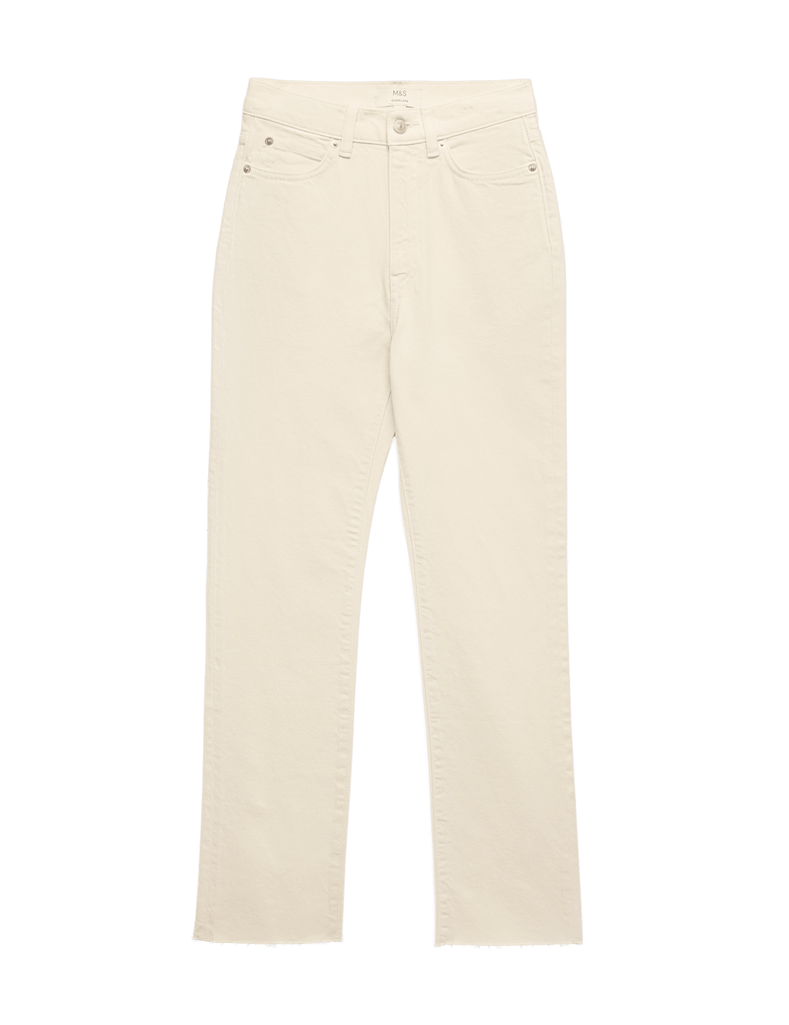 High Waisted Frayed Kickflare Jeans - image 5