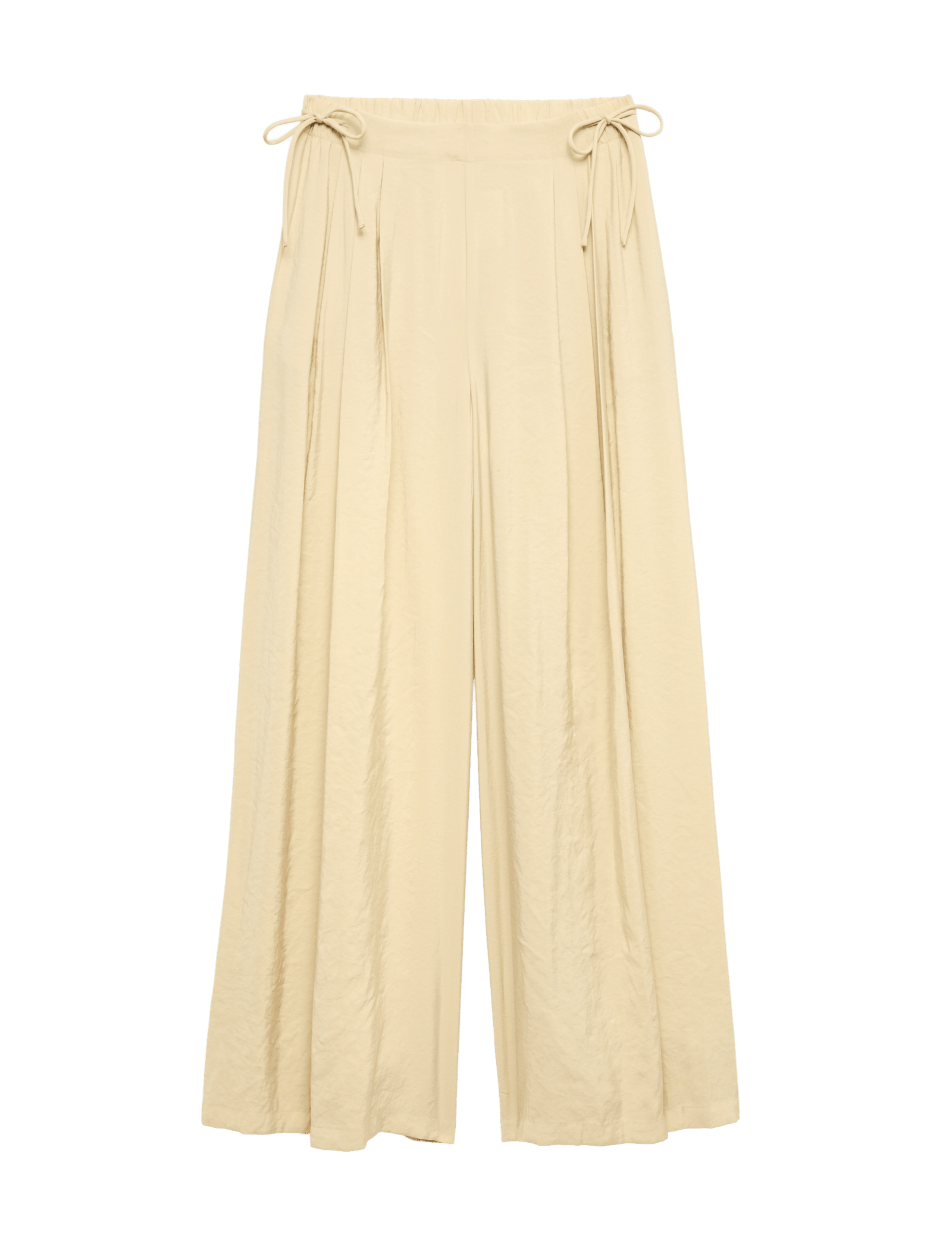 Pleated Tie Side Wide Leg Trousers - image 3