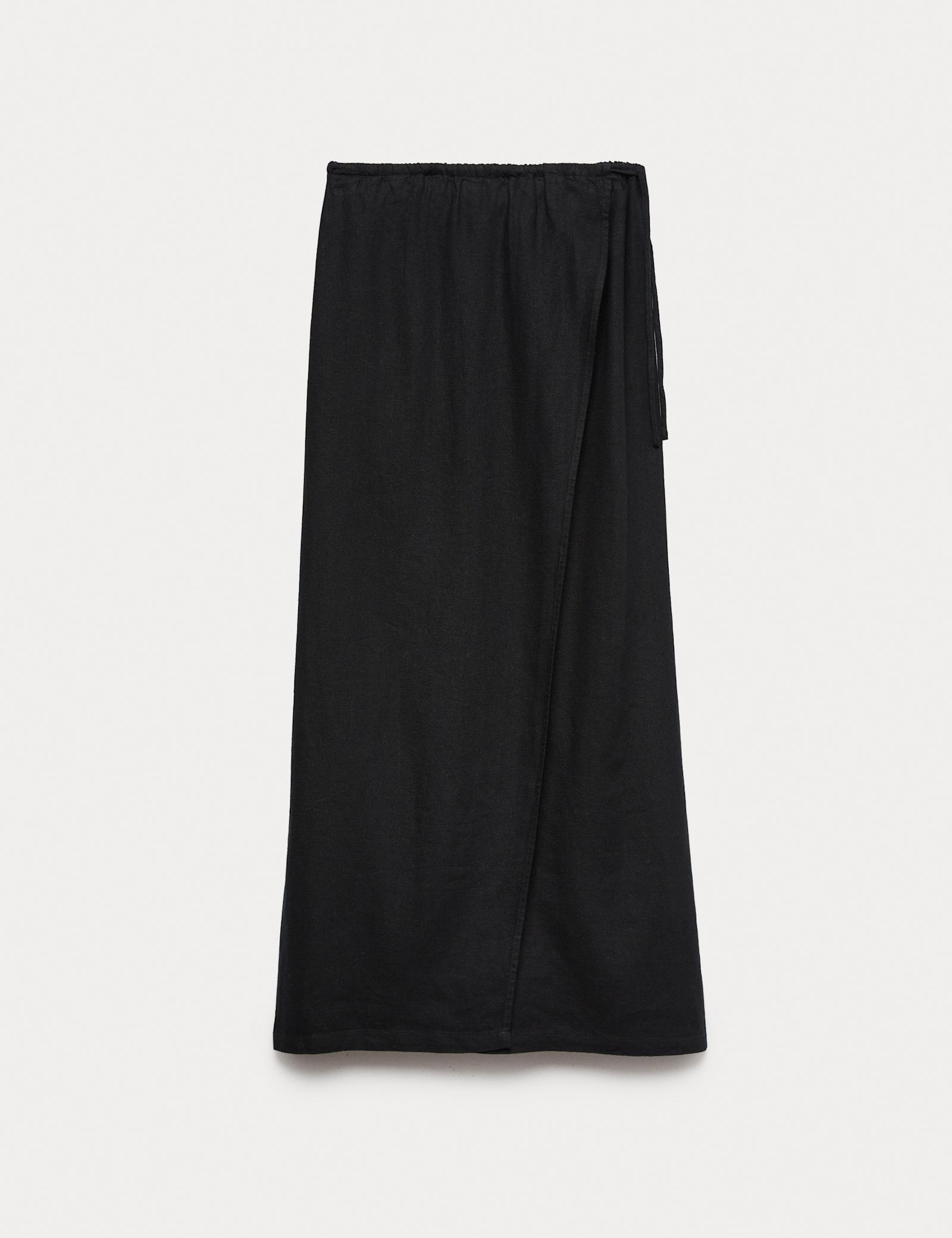 Linen Rich Maxi Wrap Skirt - image 2