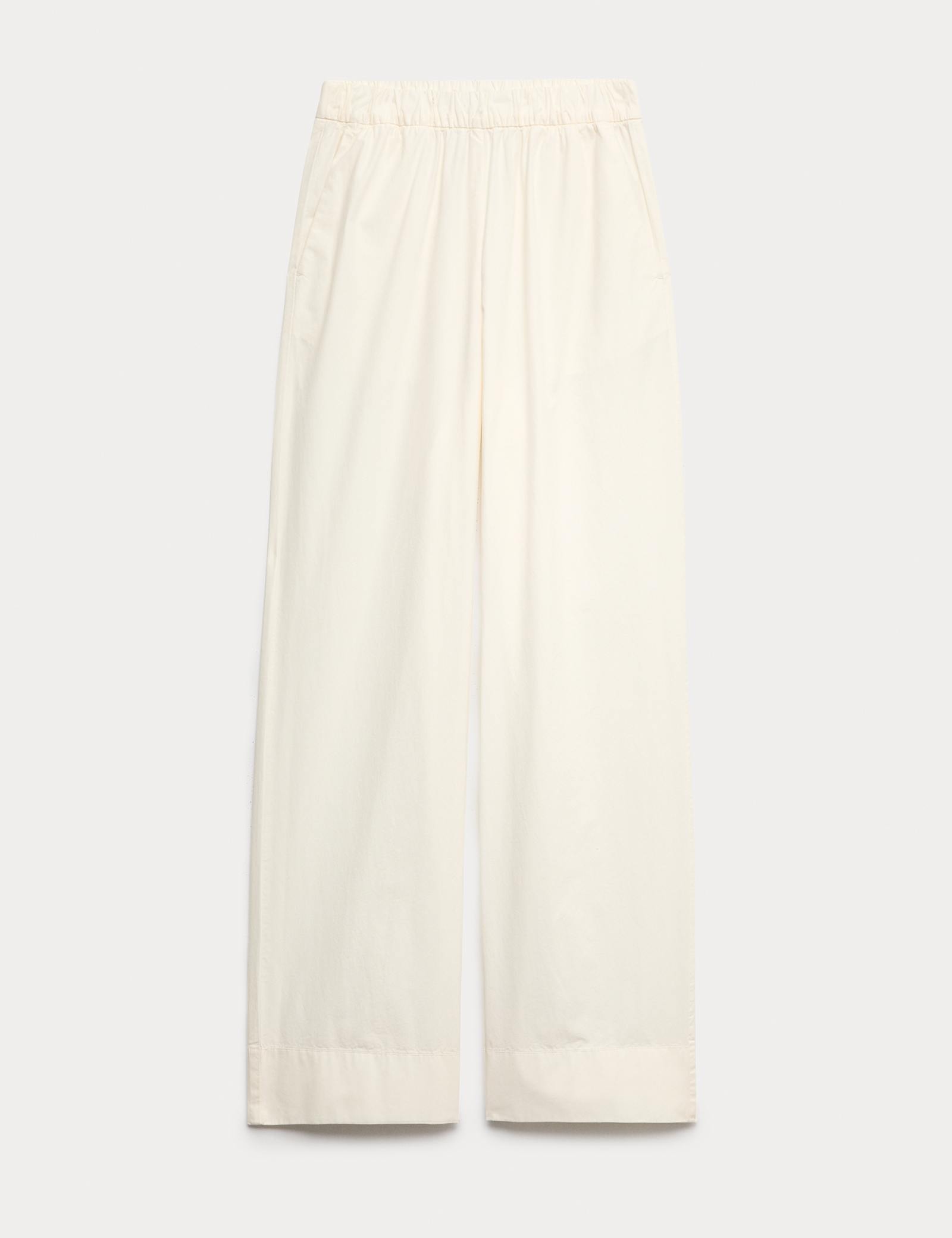 Pure Cotton Poplin Pull On Straight Leg Trousers - image 2