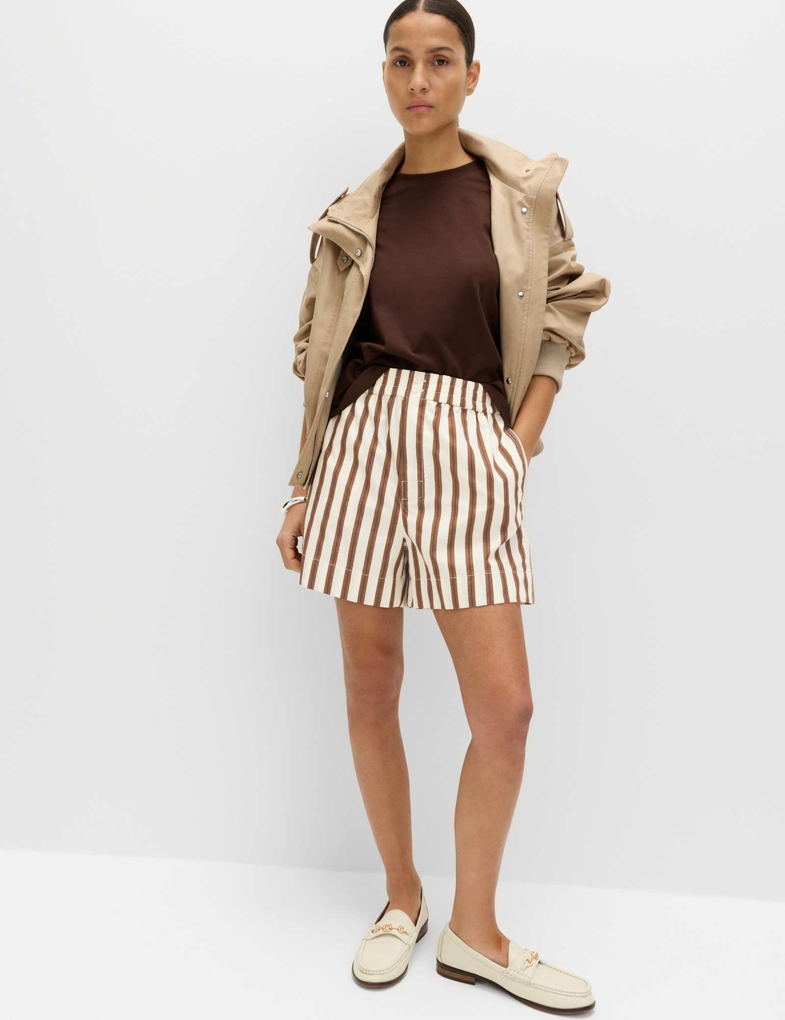 Pure Cotton Poplin High Waisted Shorts - image 5