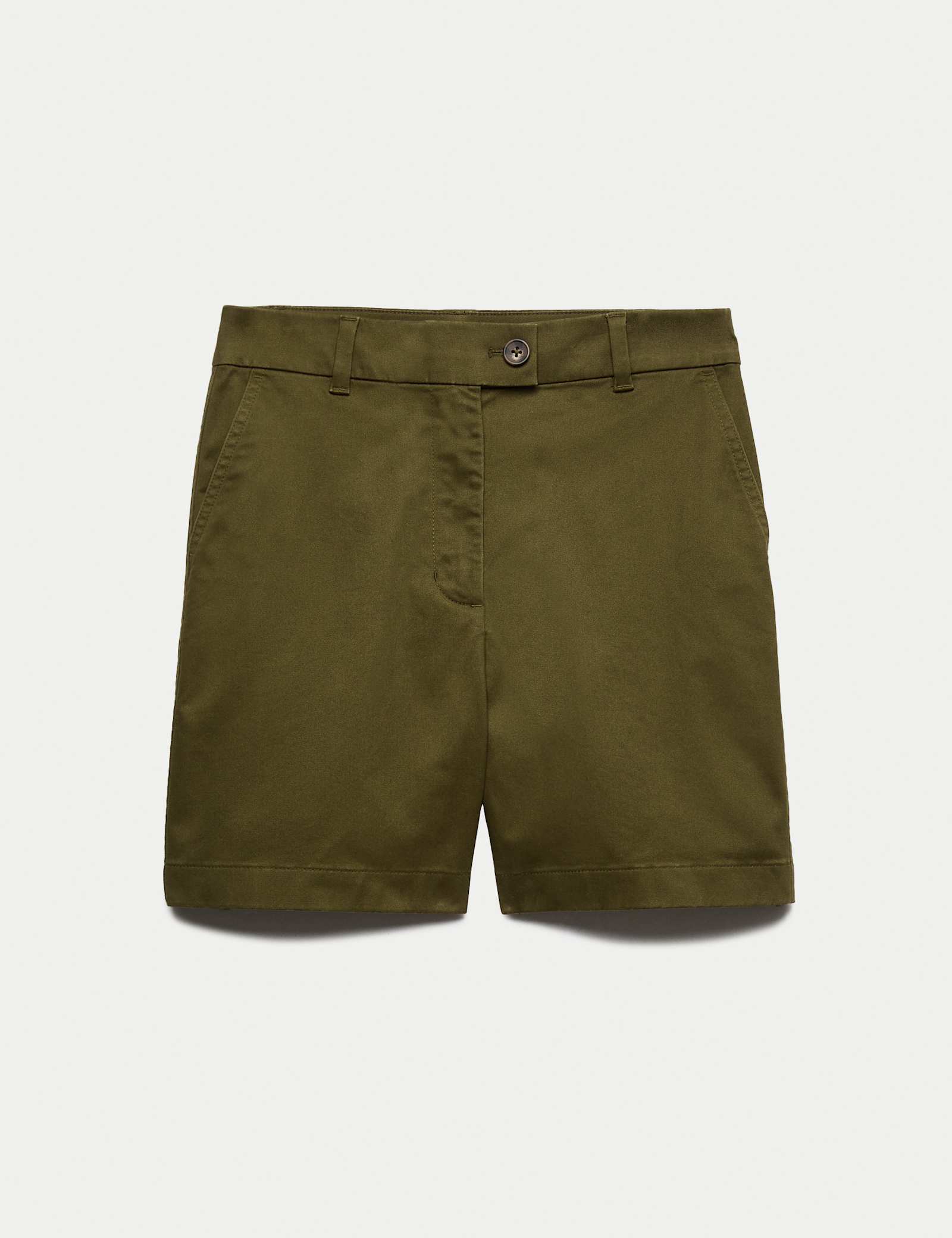 Cotton Rich High Waisted Chino Shorts - image 1