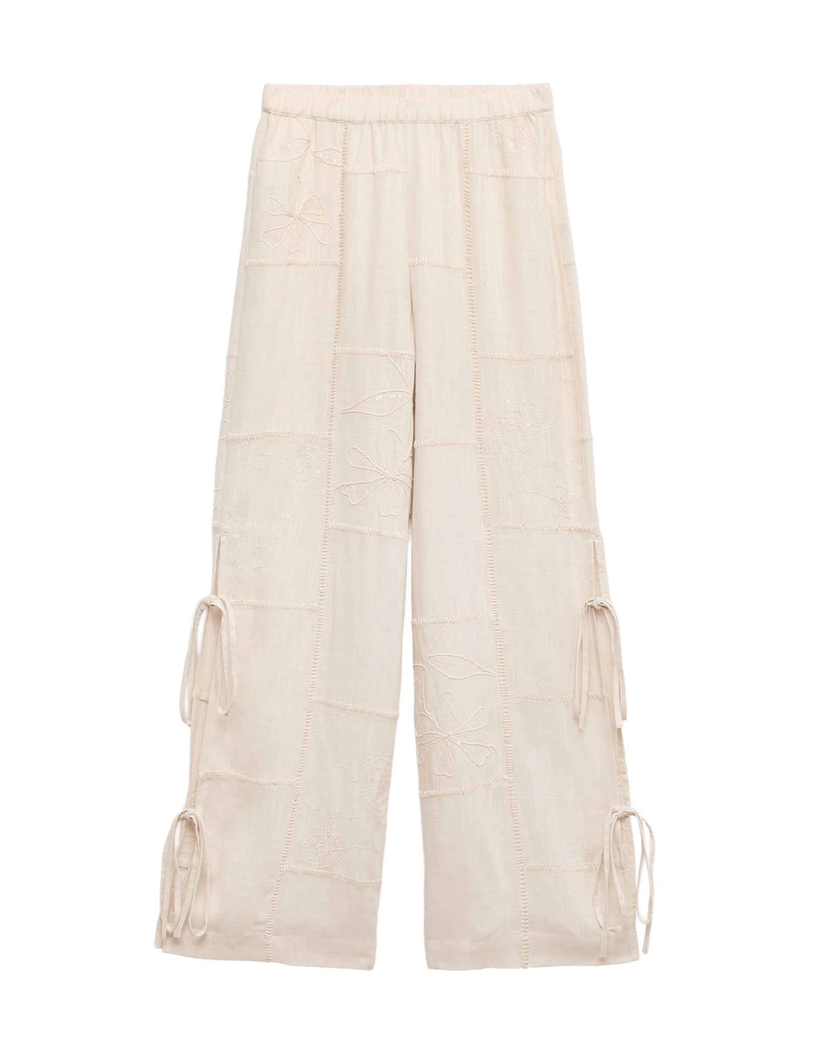 Wide Leg Trousers with Linen - image 3