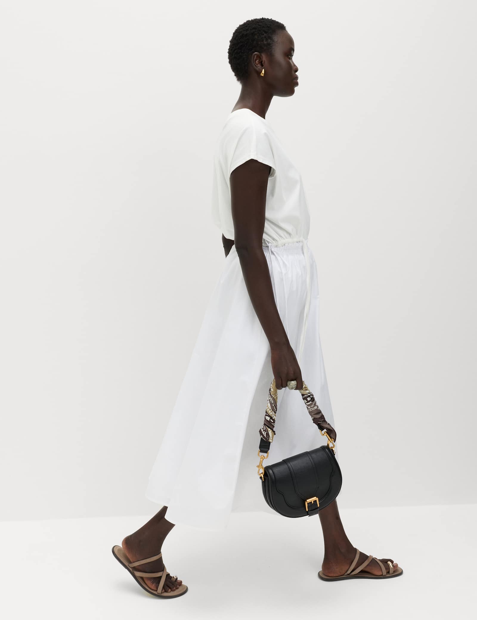 Pure Cotton Poplin Midi Skirt - image 4