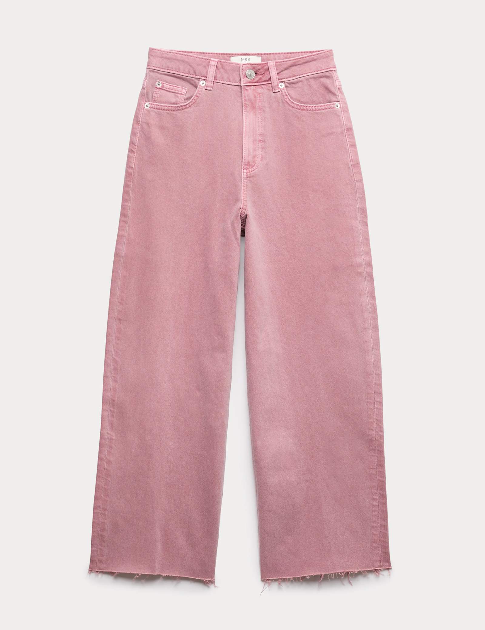 High Waisted Wide Leg Cropped Jeans - image 2