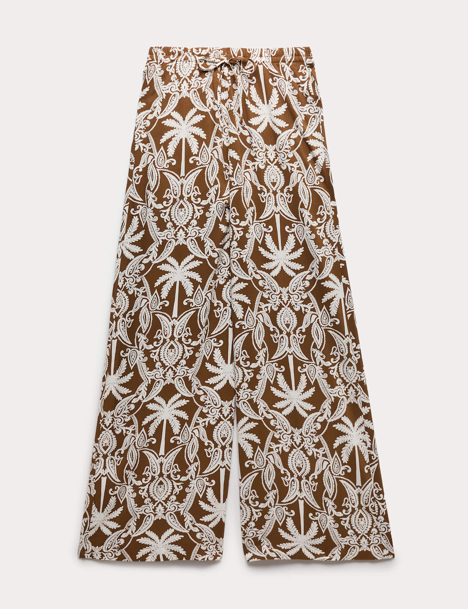 Printed Pull On Wide Leg Trousers - image 2