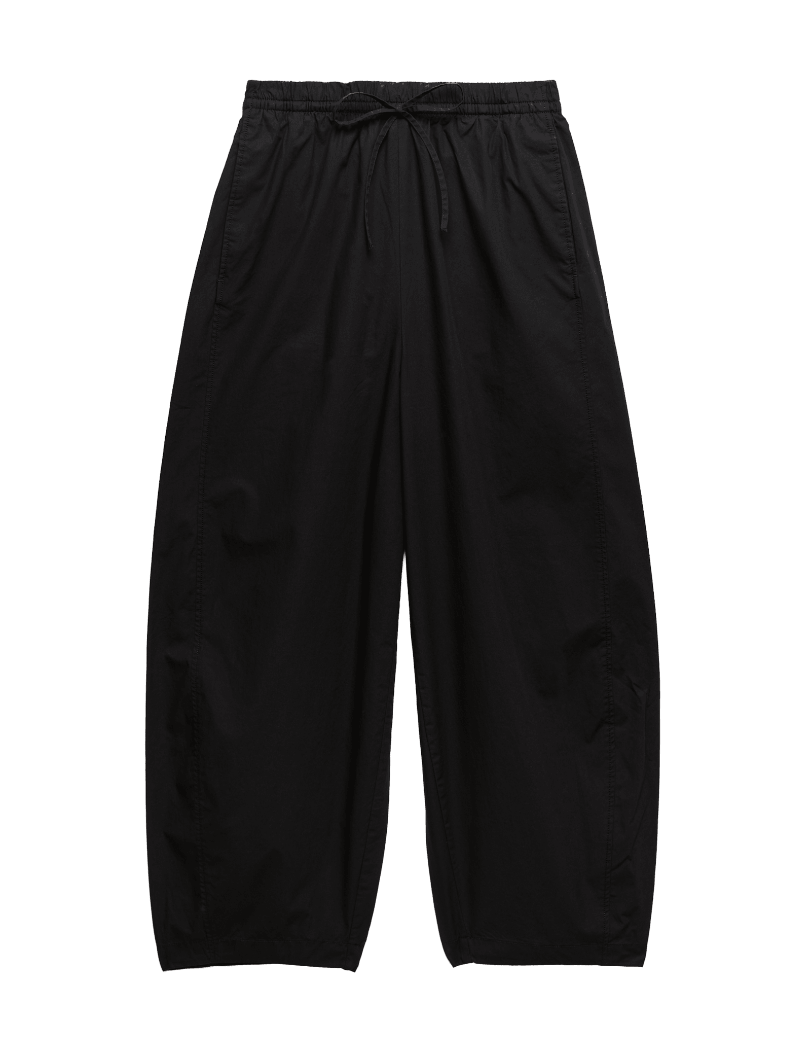 Pure Cotton Drawstring Barrel Leg Ankle Grazer Trousers - image 5