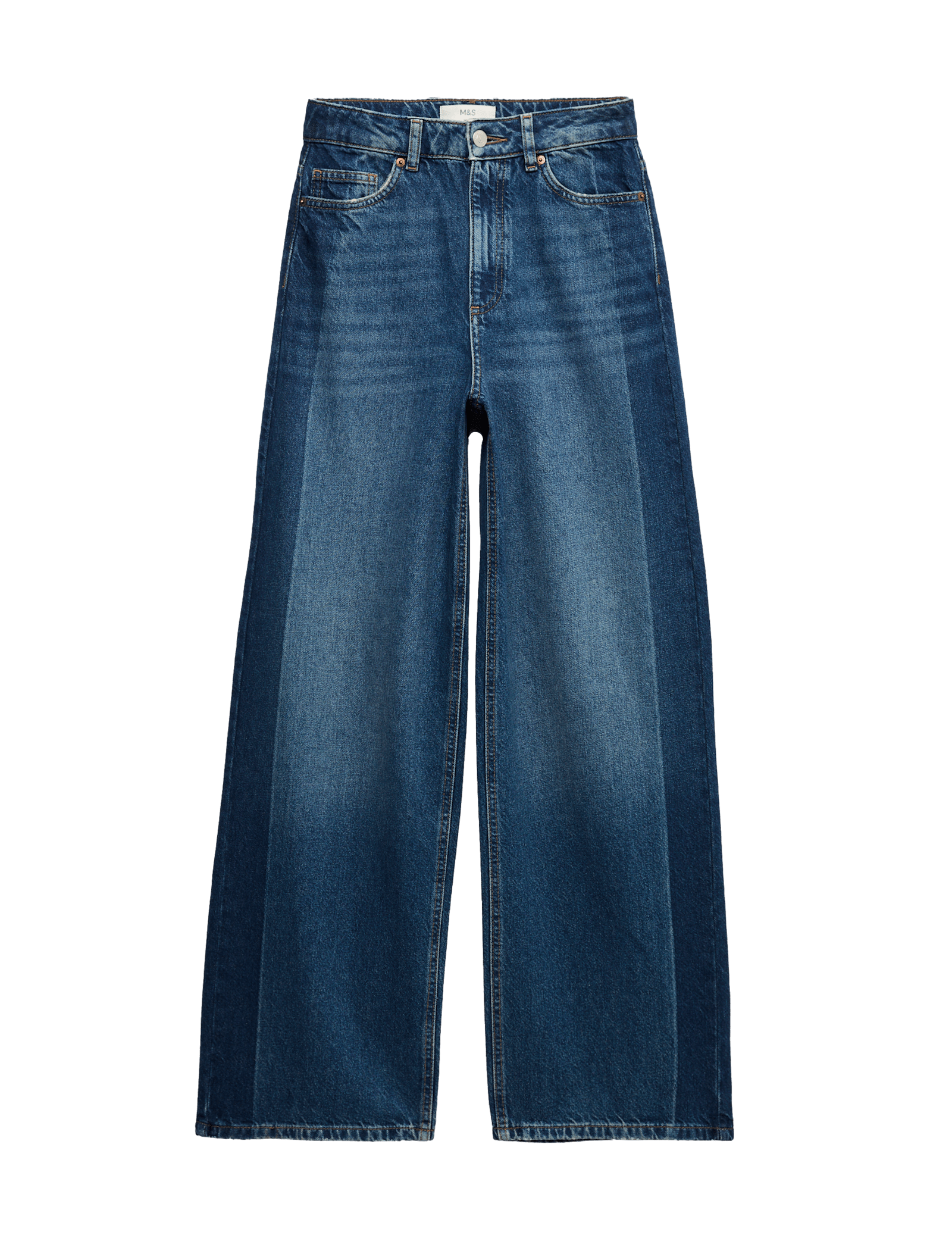 High Waisted Two Tone Wide Leg Jeans - image 3