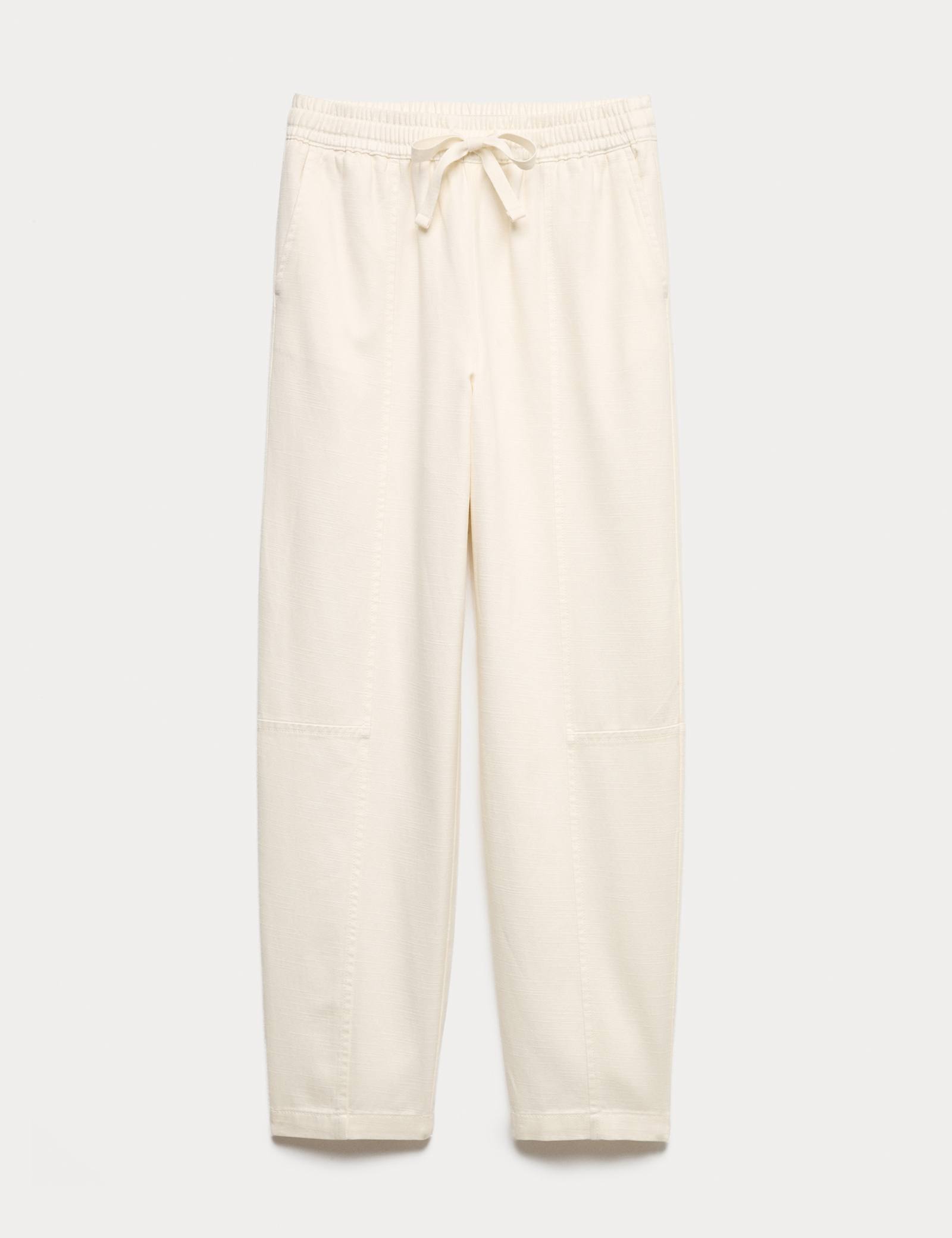 Cotton Blend Pull On Tapered Trousers - image 2