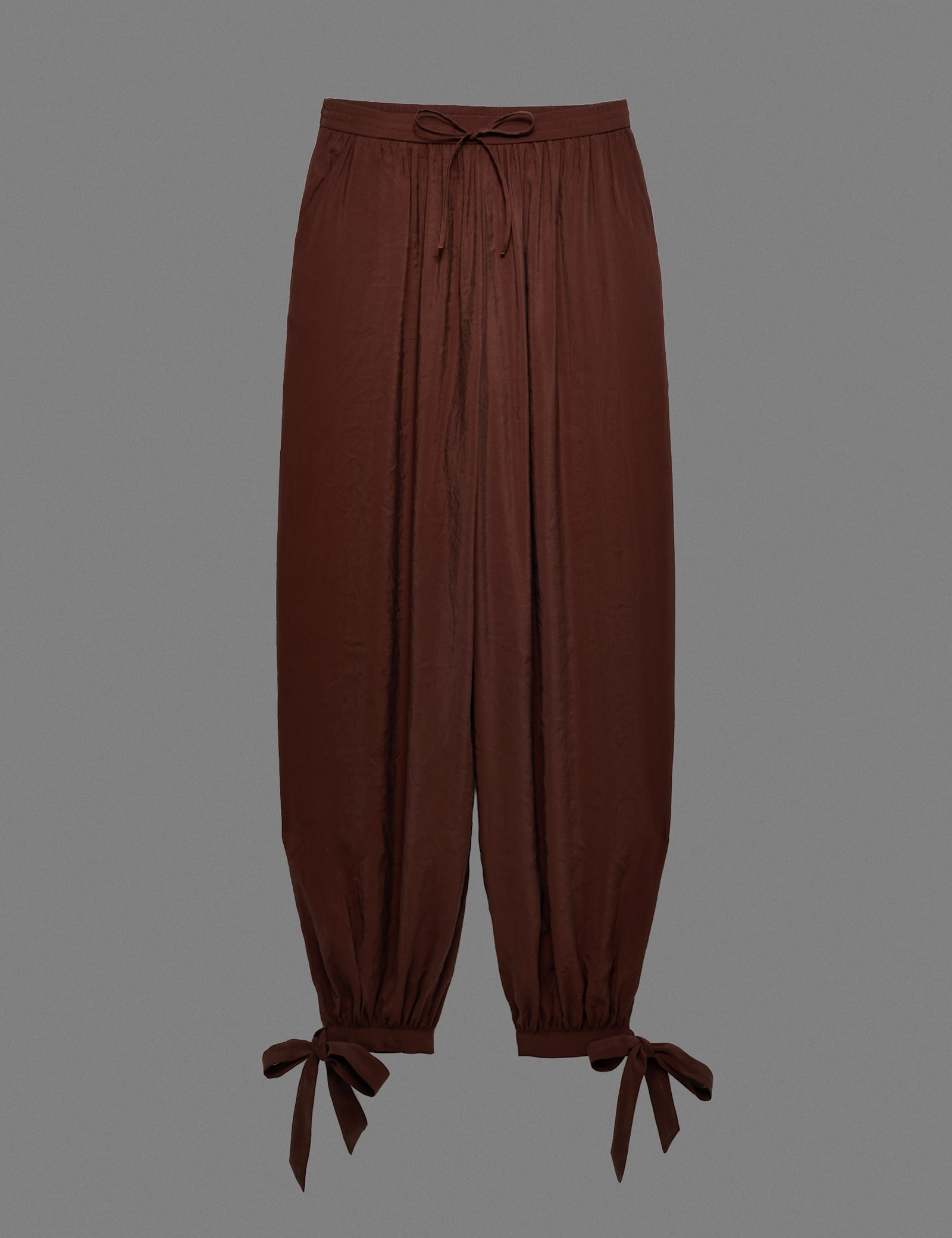 Tie Hem Drawstring Balloon Trousers - image 3